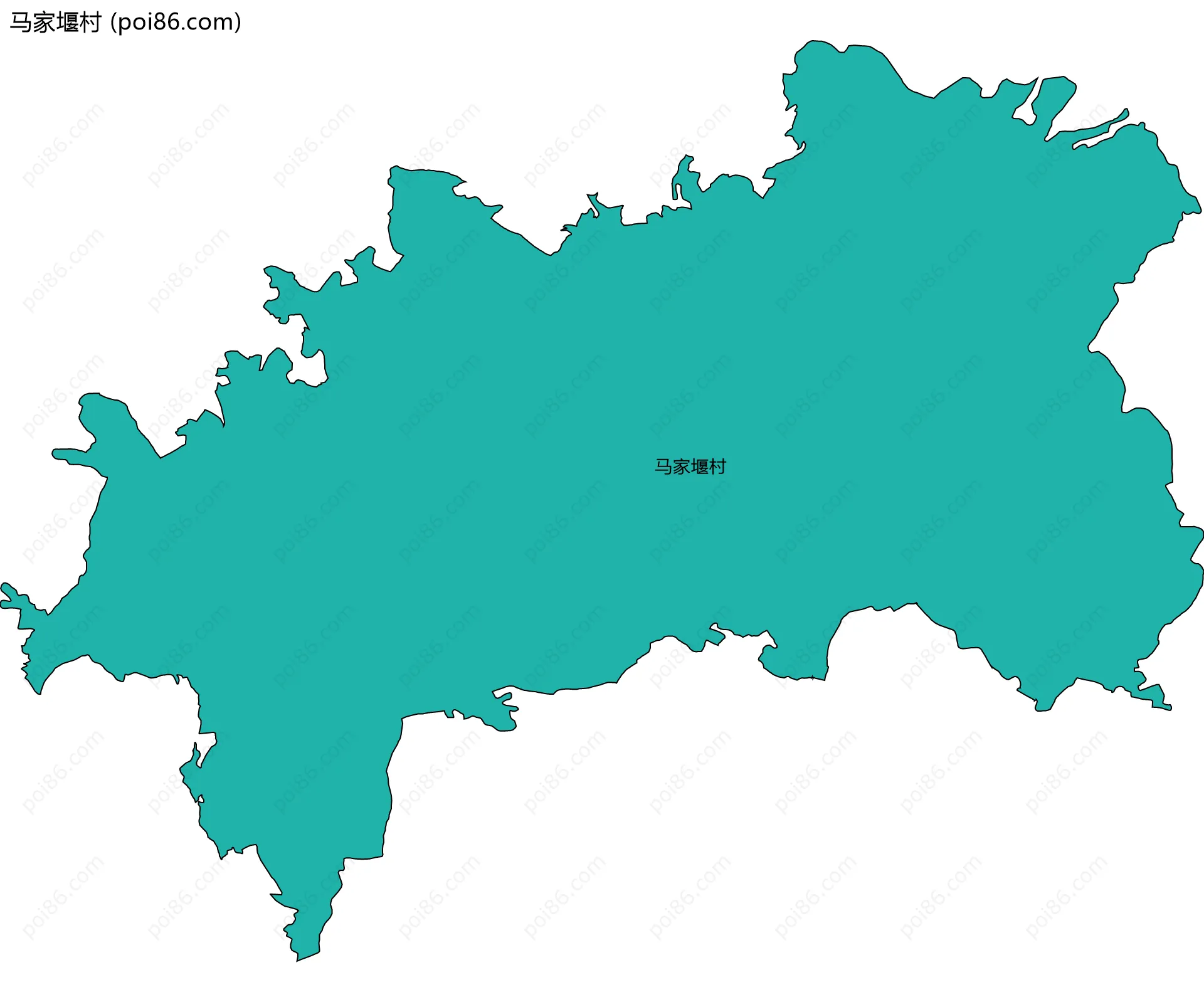马家堰村边界地图
