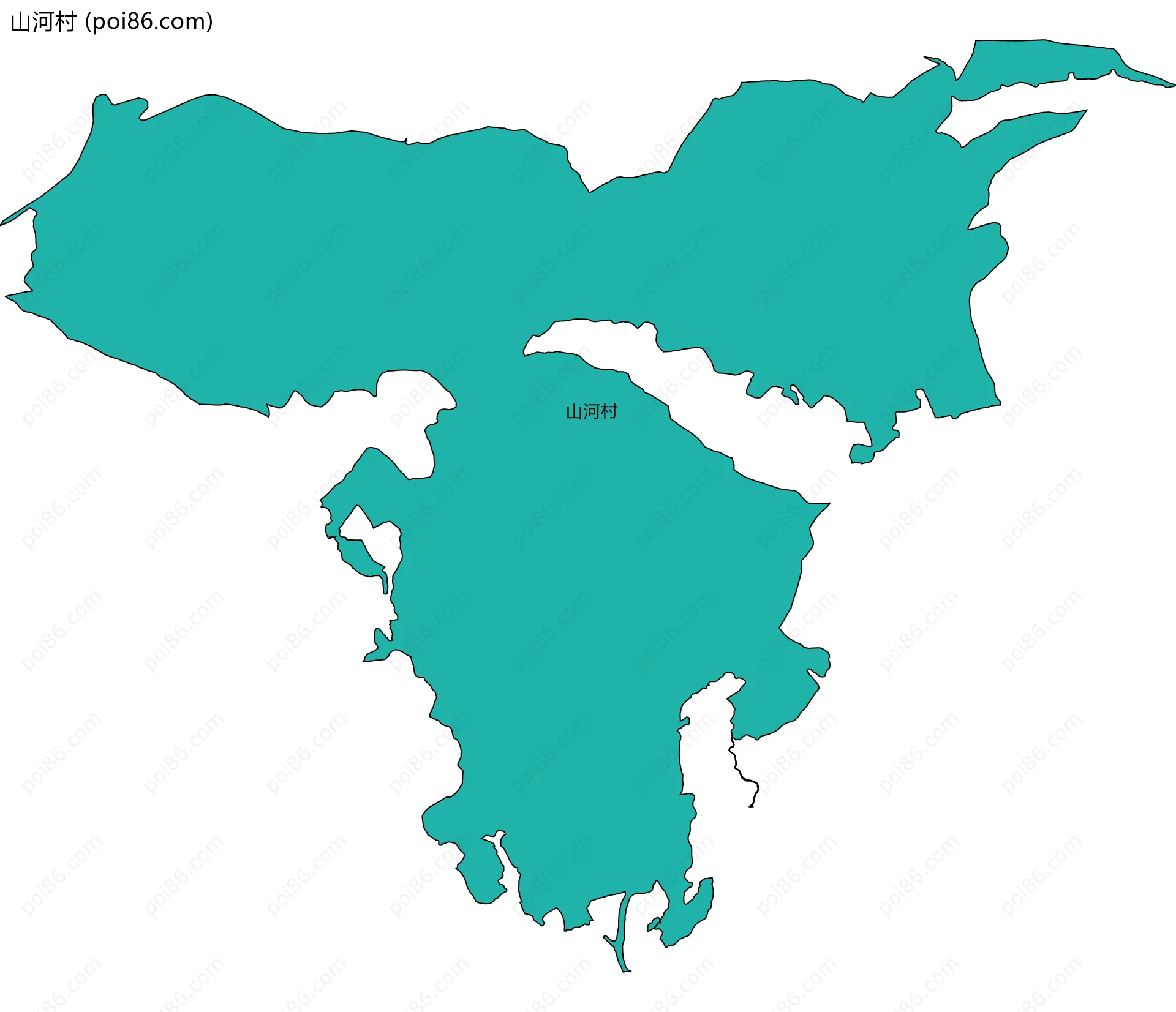 山河村边界地图