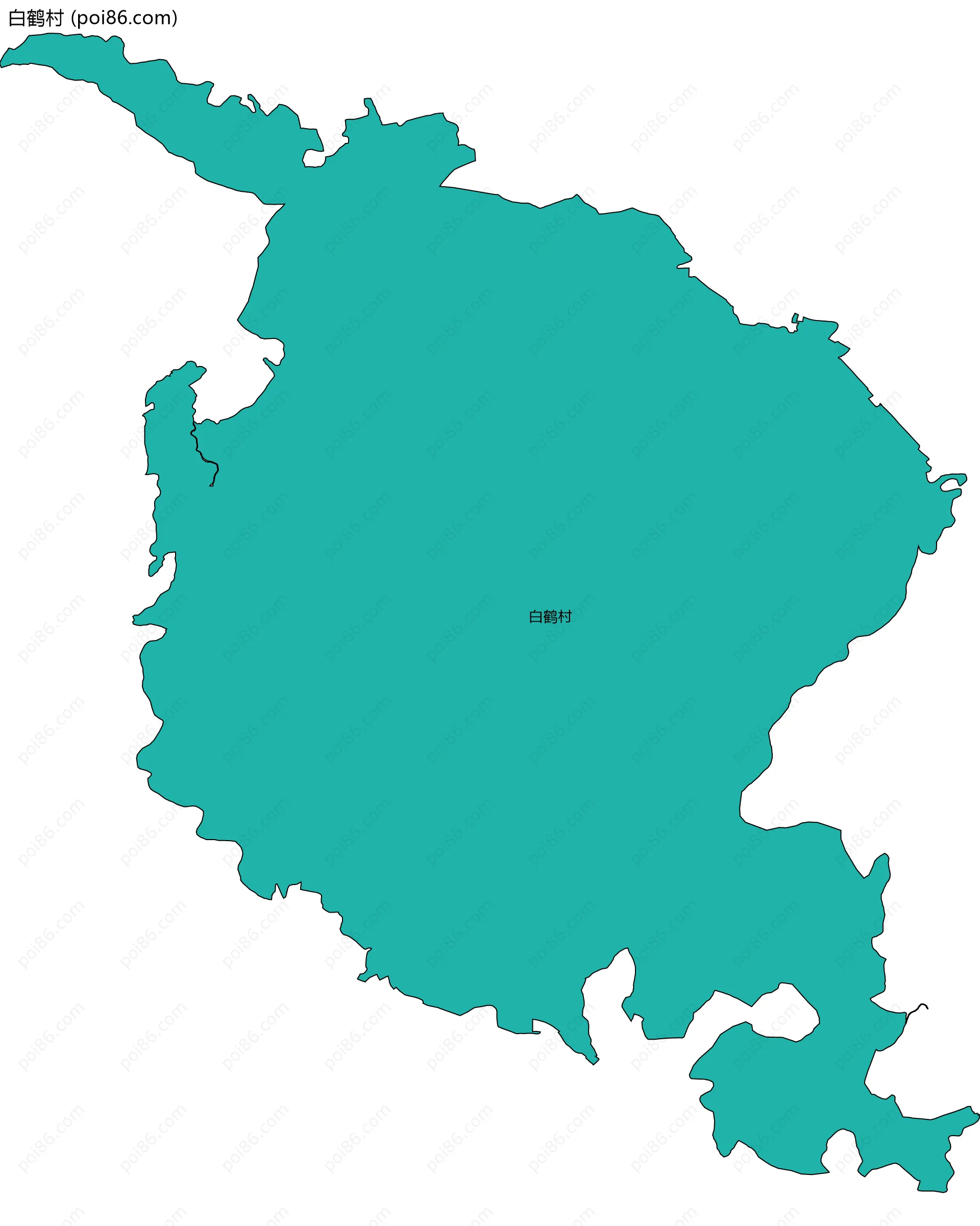 白鹤村边界地图