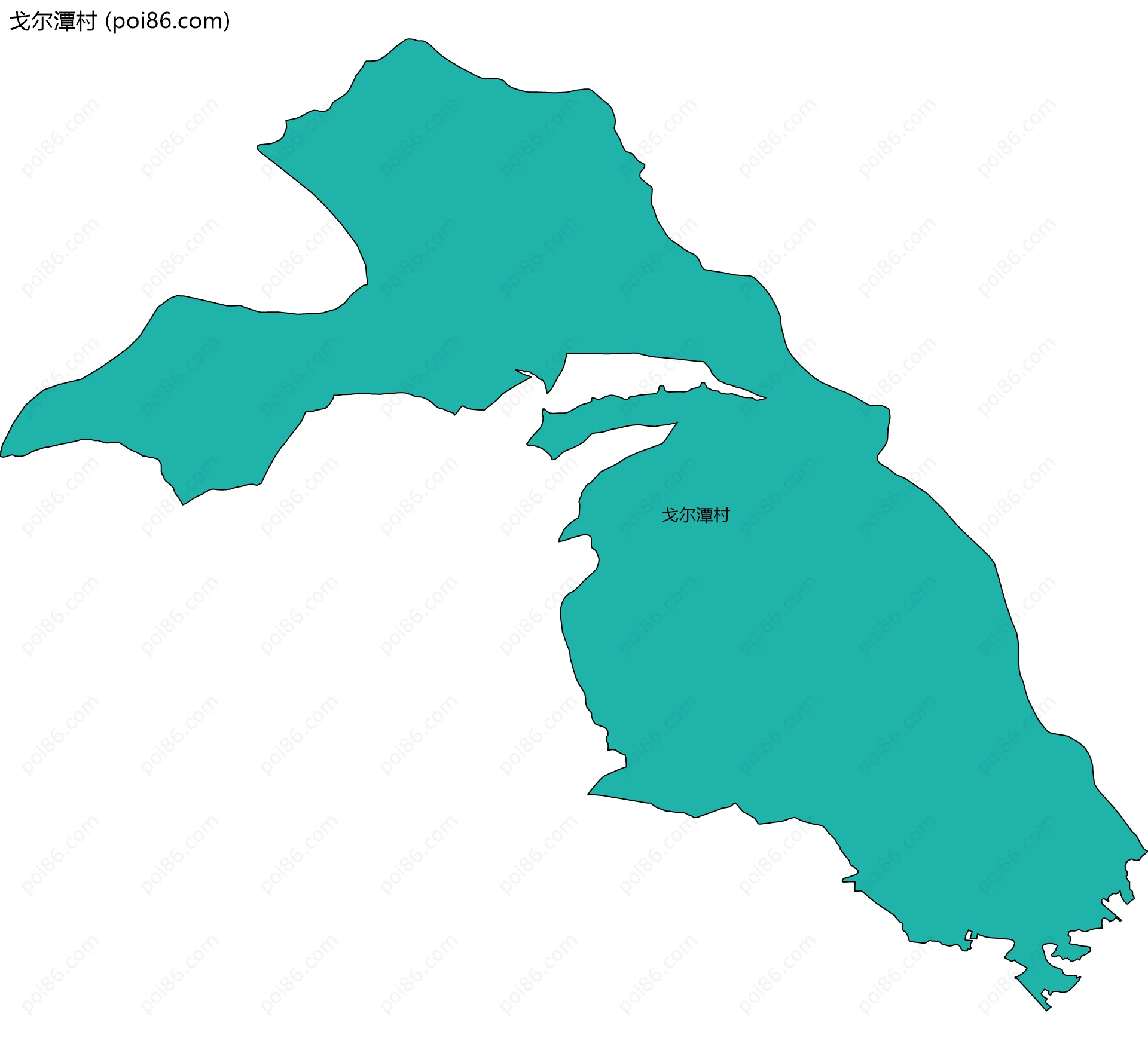 戈尔潭村边界地图