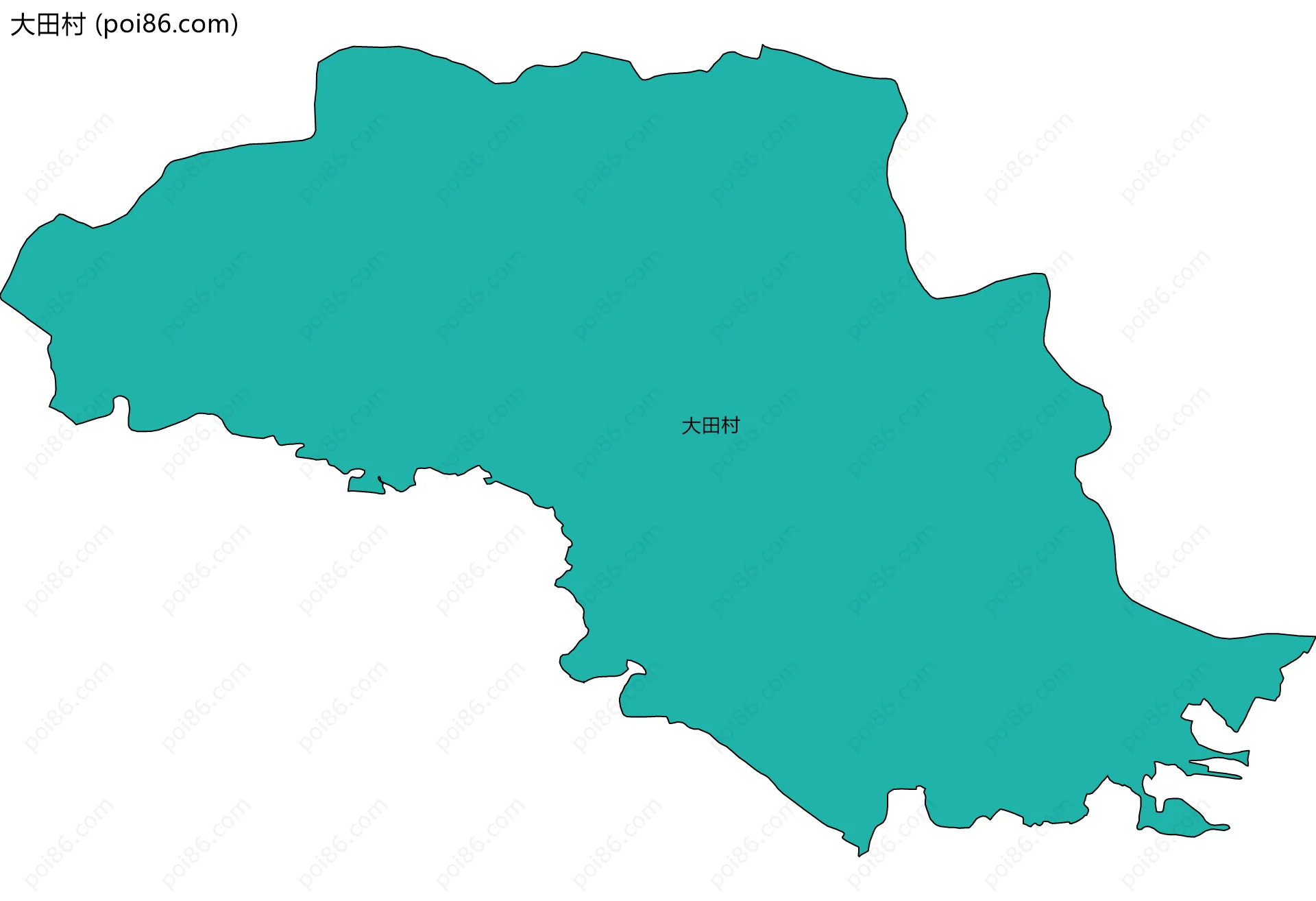 大田村边界地图