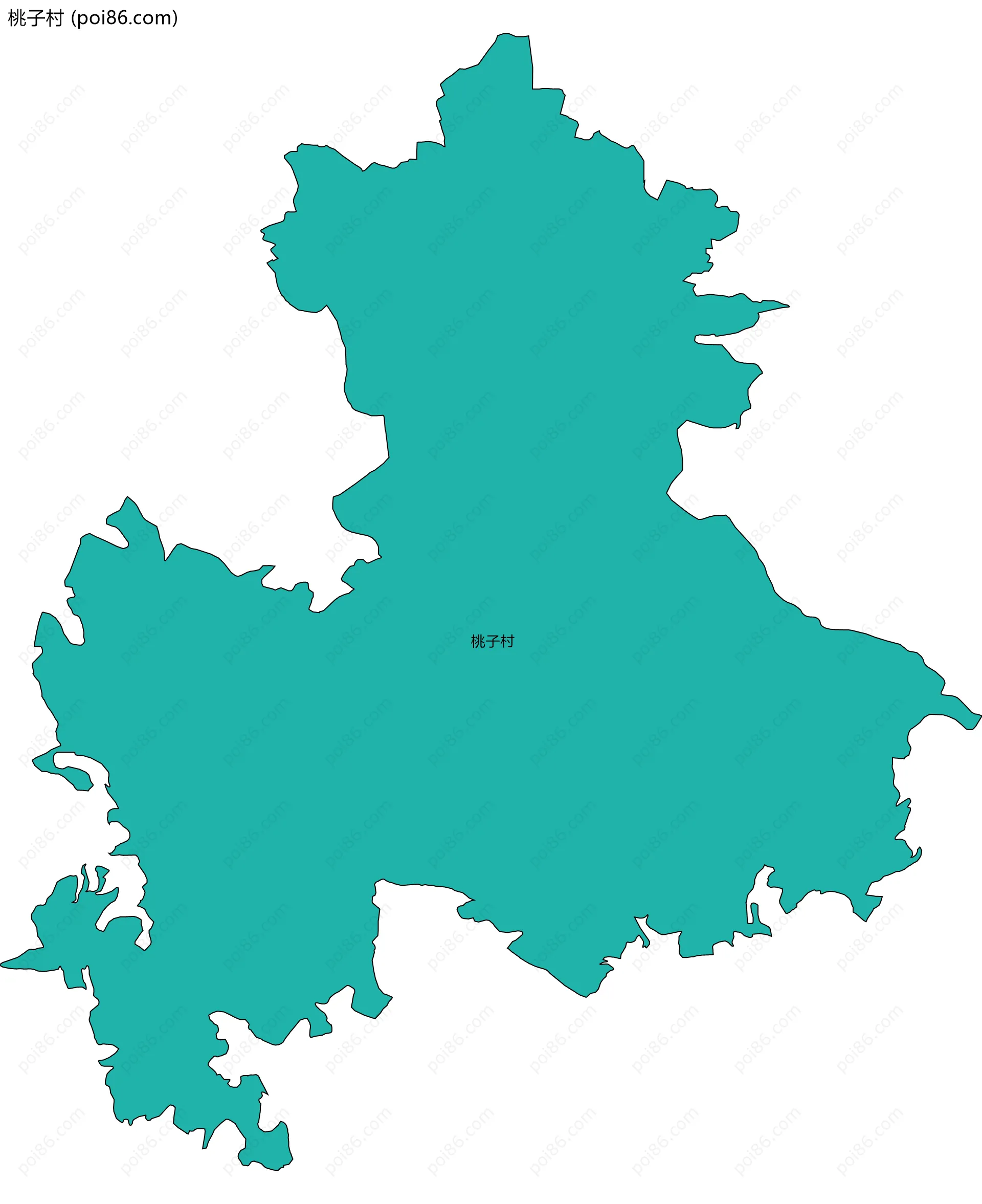 桃子村边界地图