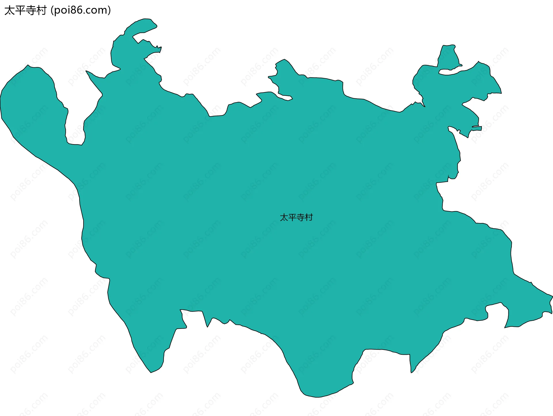 太平寺村边界地图