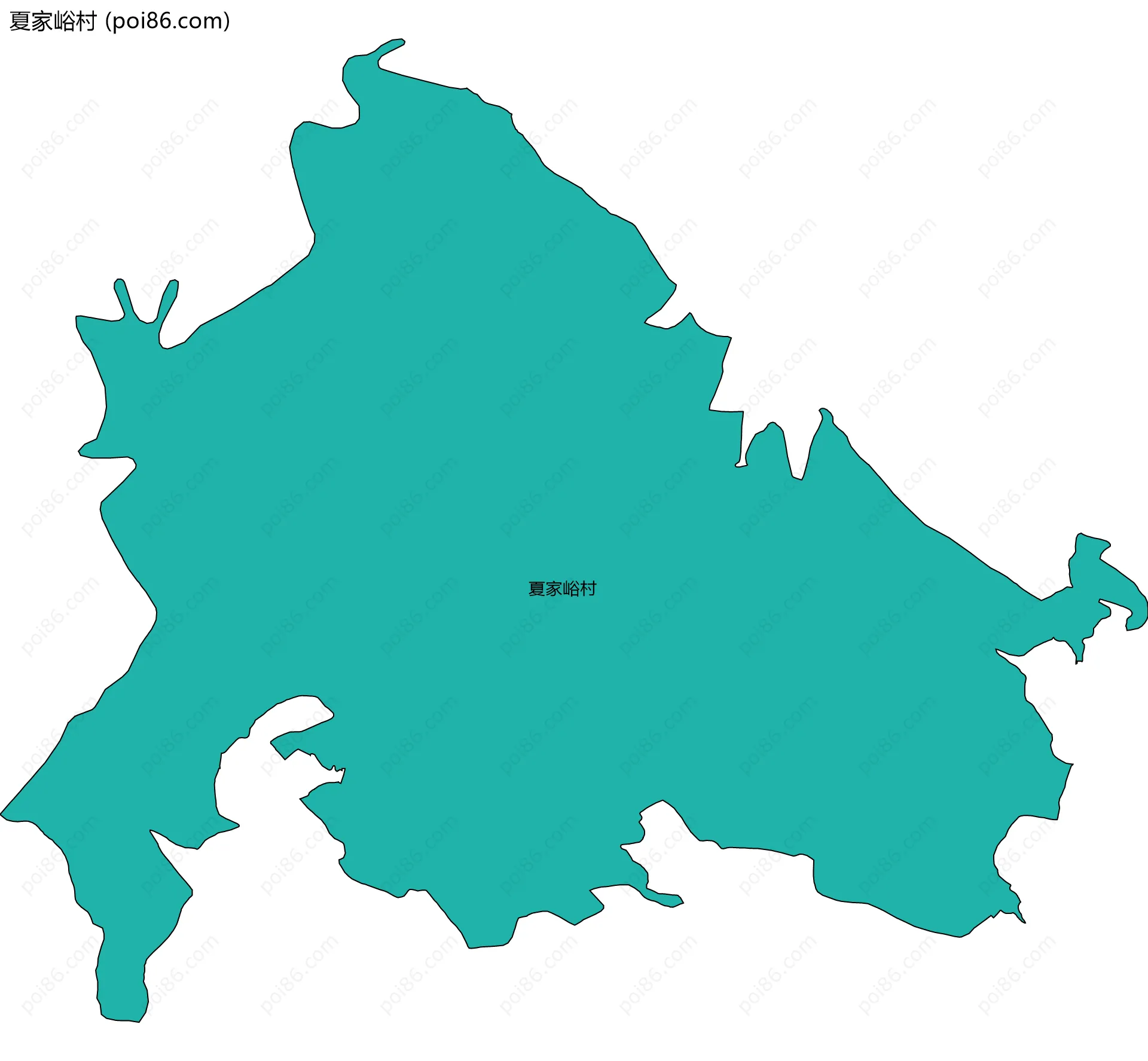 夏家峪村边界地图