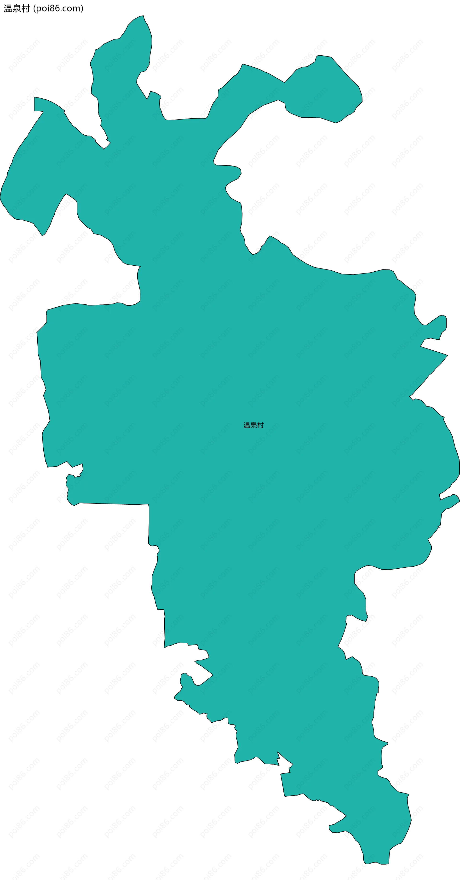 温泉村边界地图