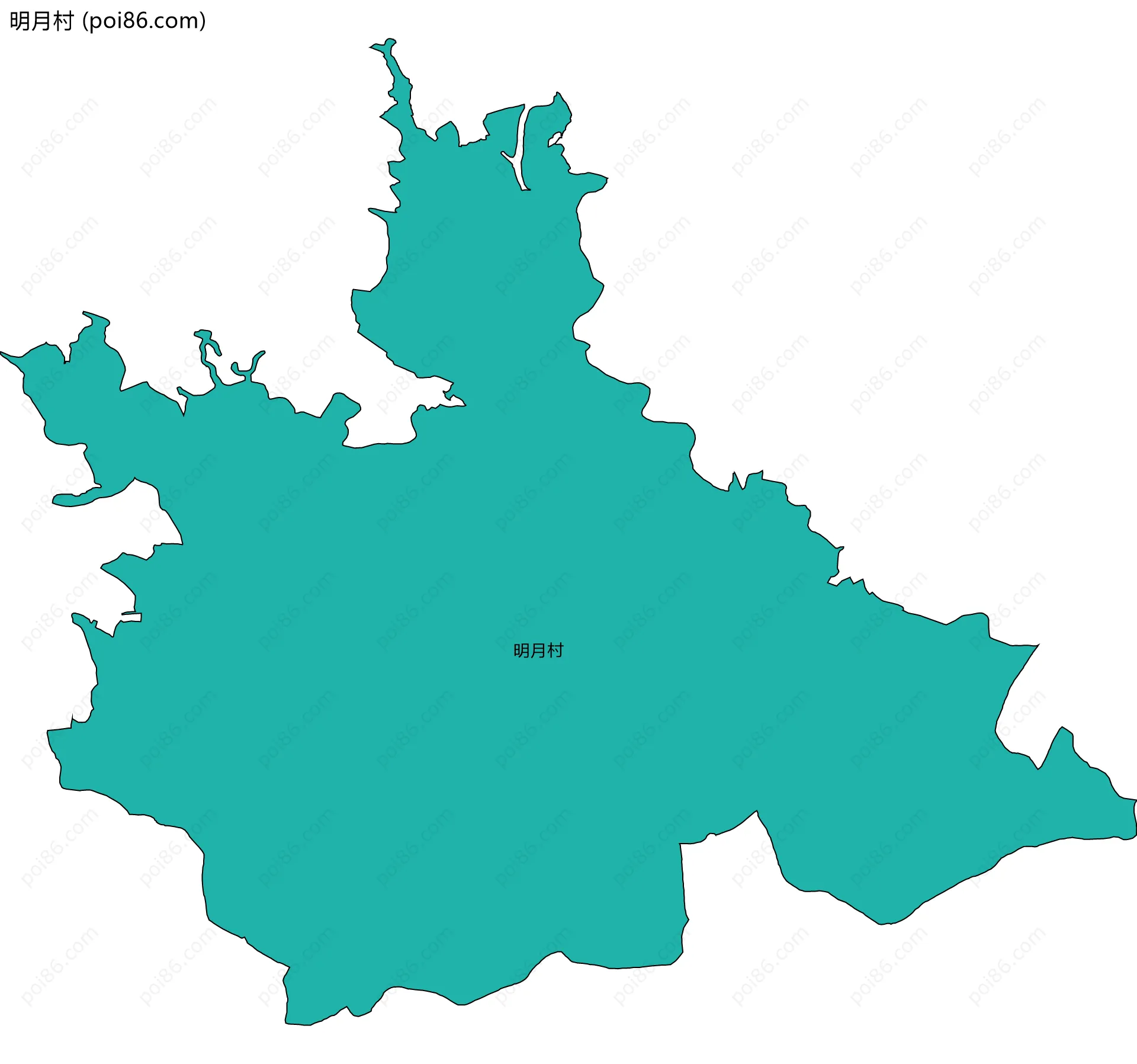明月村边界地图