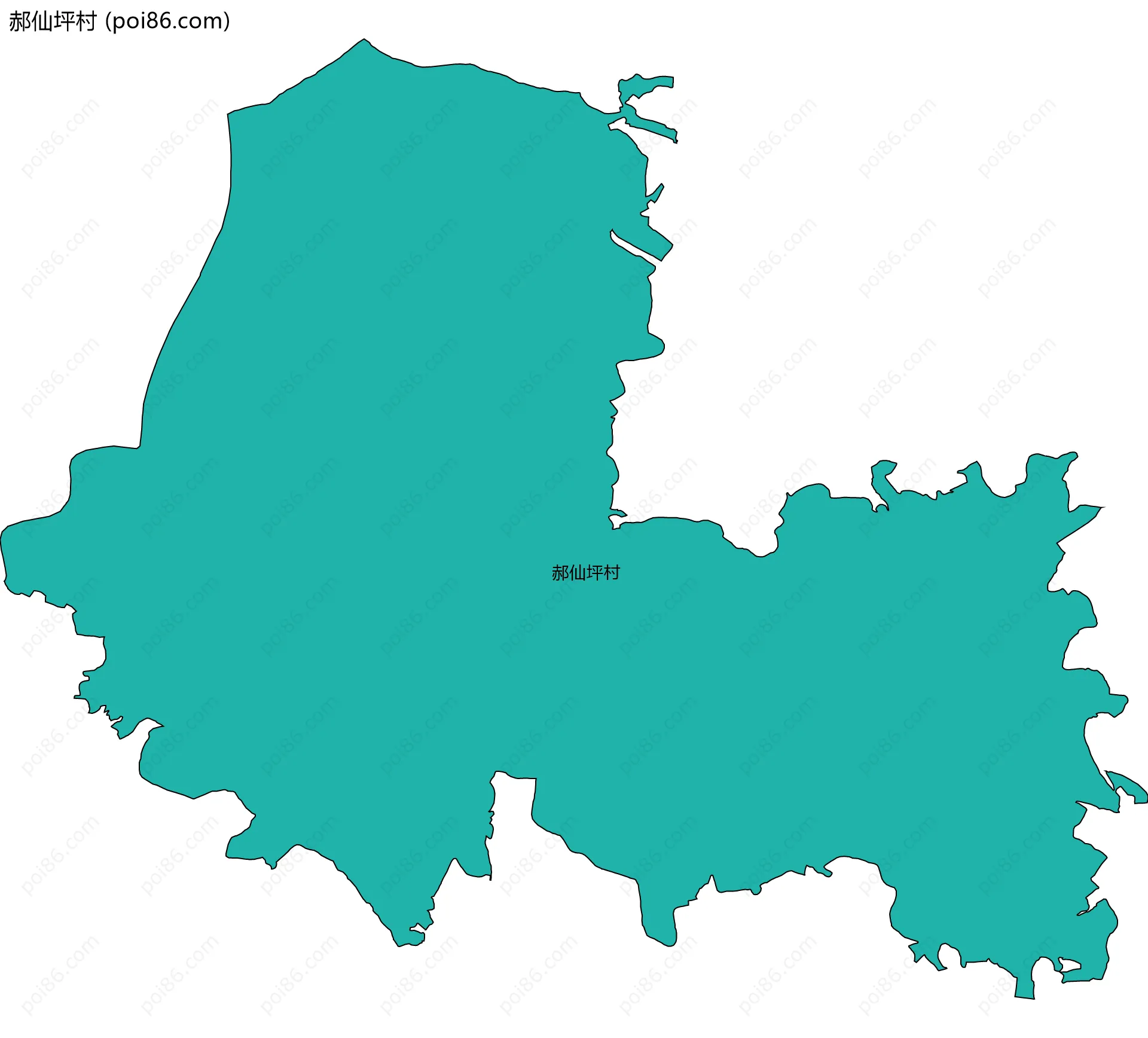 郝仙坪村边界地图