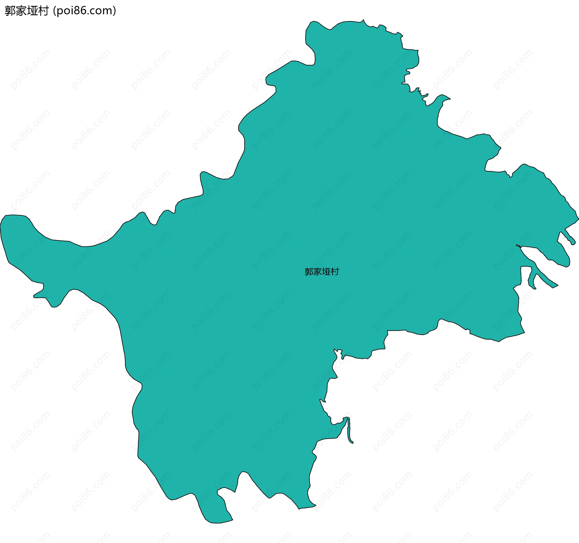 郭家垭村边界地图