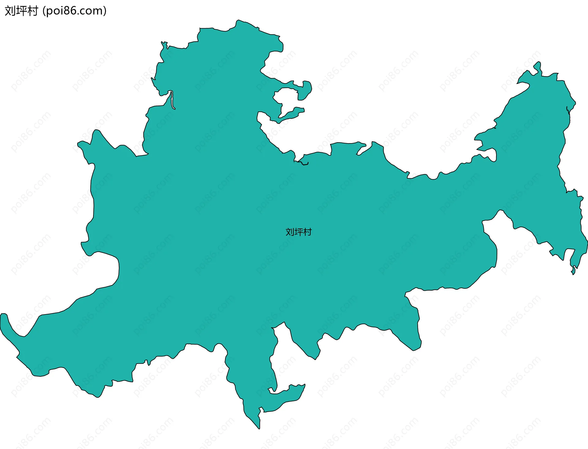 刘坪村边界地图