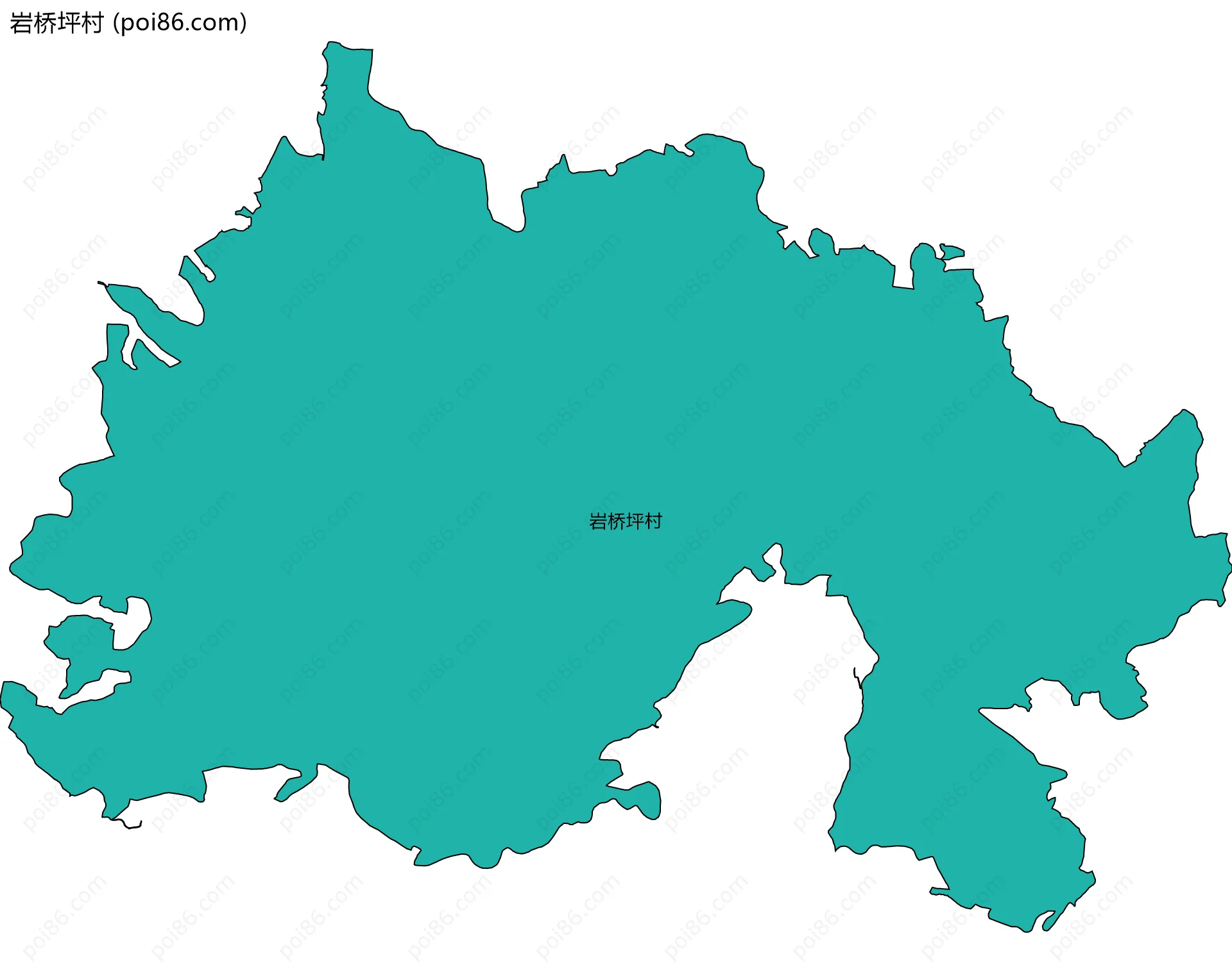 岩桥坪村边界地图