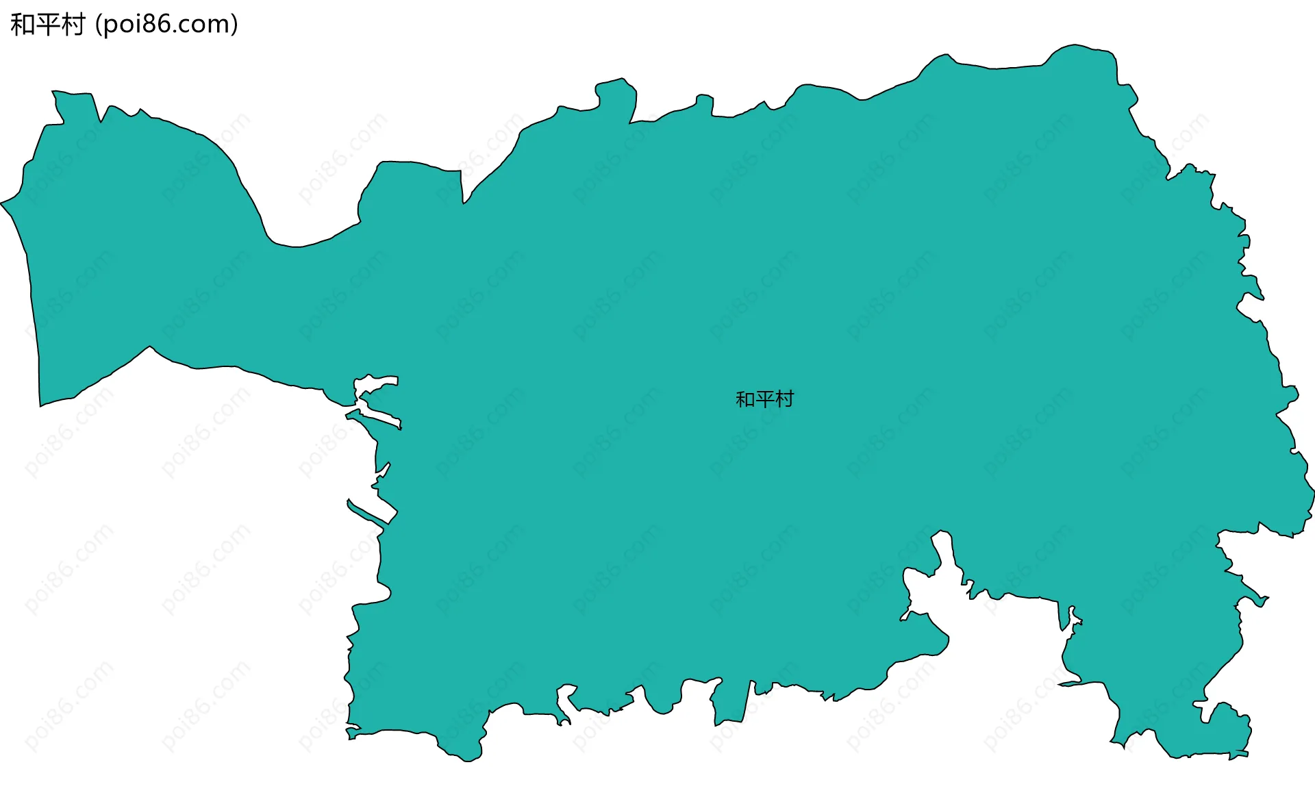和平村边界地图