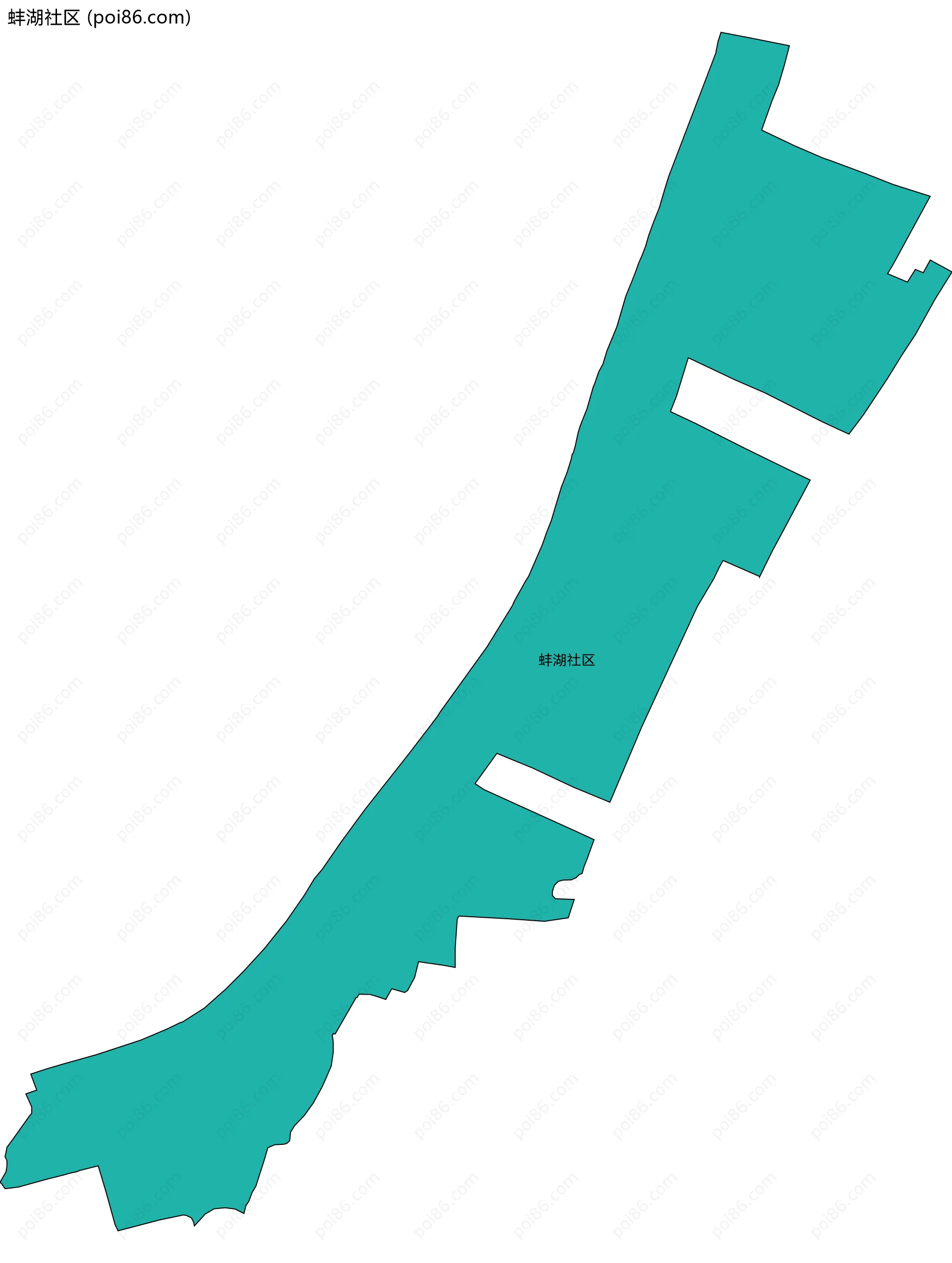 蚌湖社区边界地图