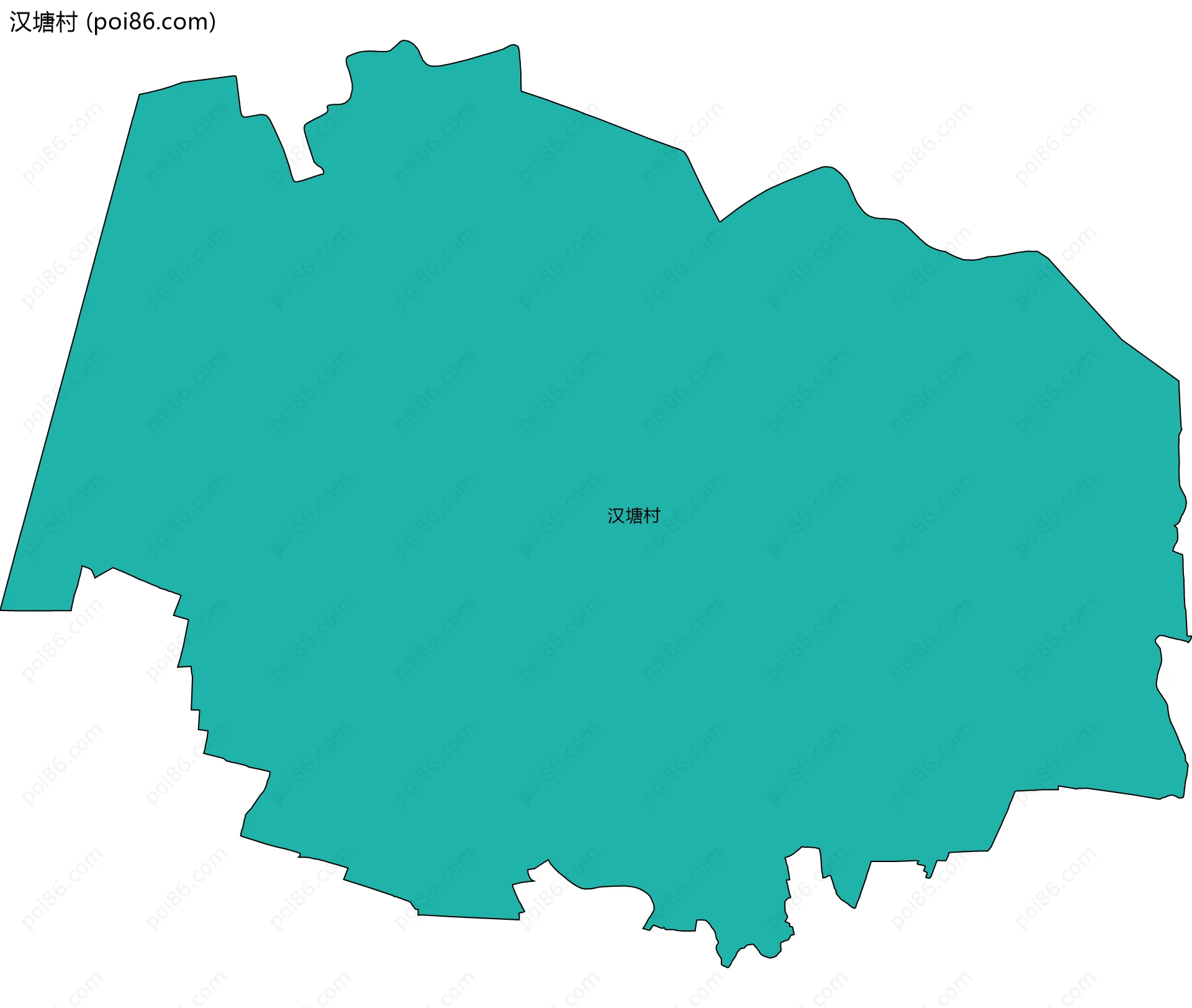 汉塘村边界地图