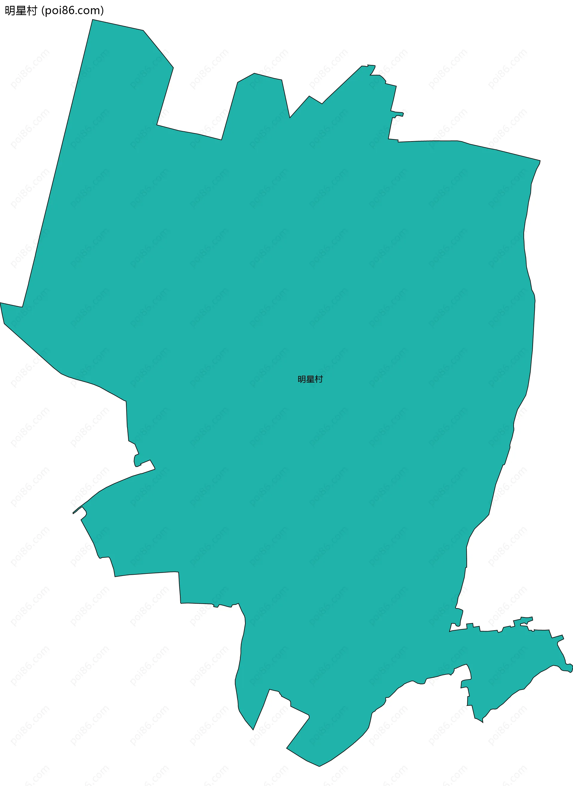 明星村边界地图