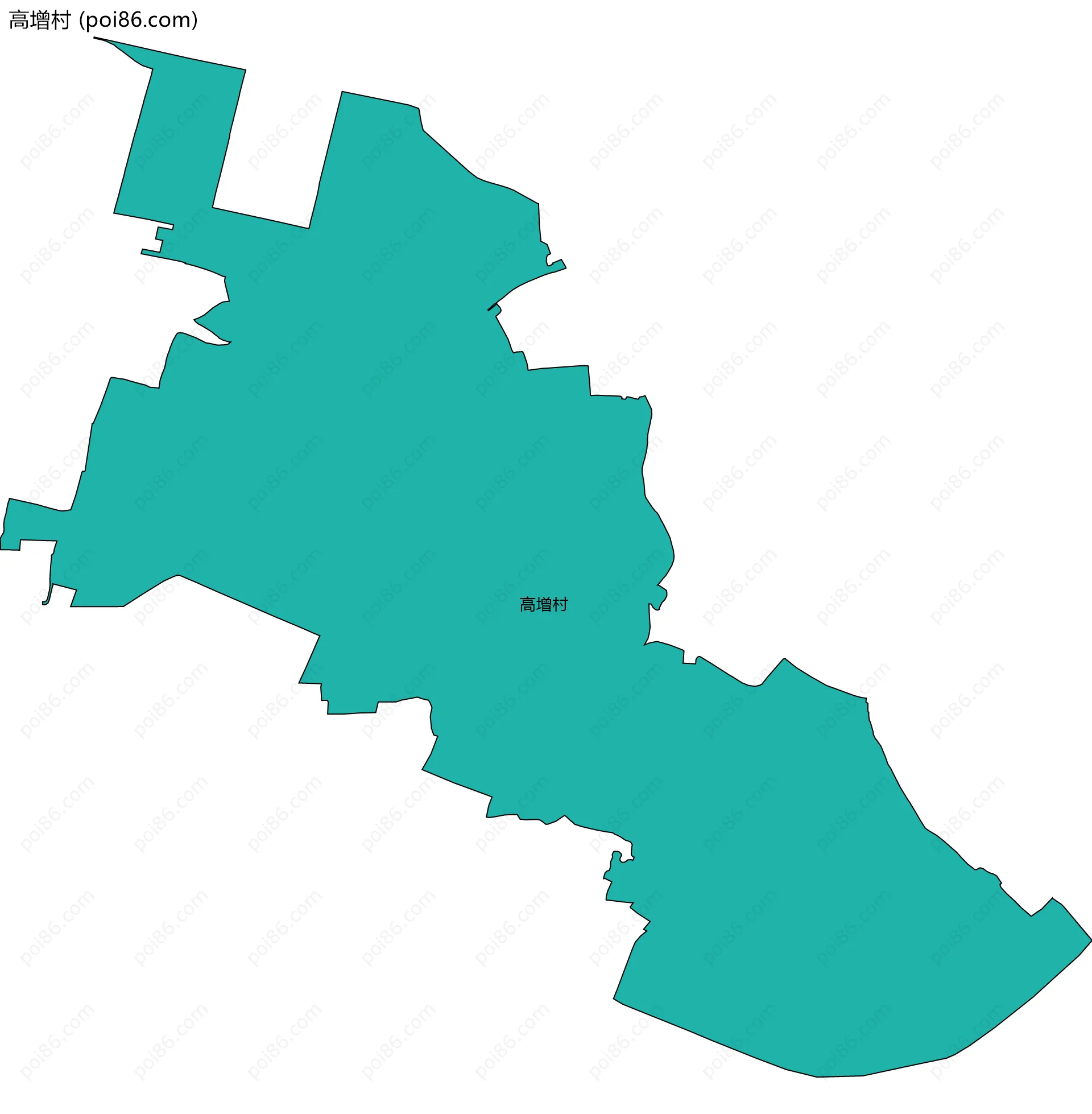 高增村边界地图