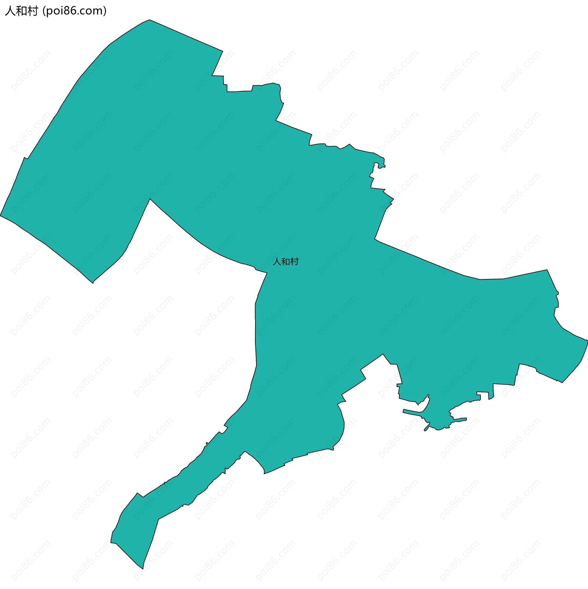 人和村边界地图