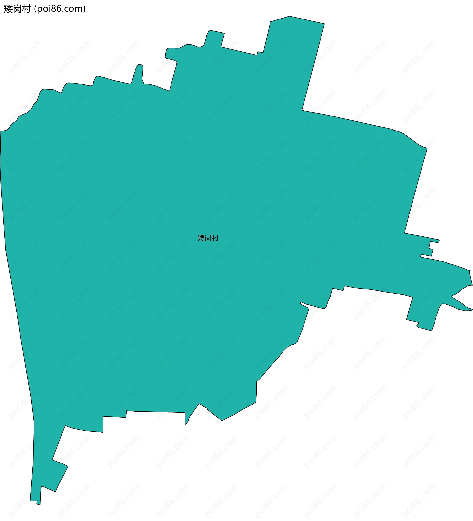 矮岗村边界地图