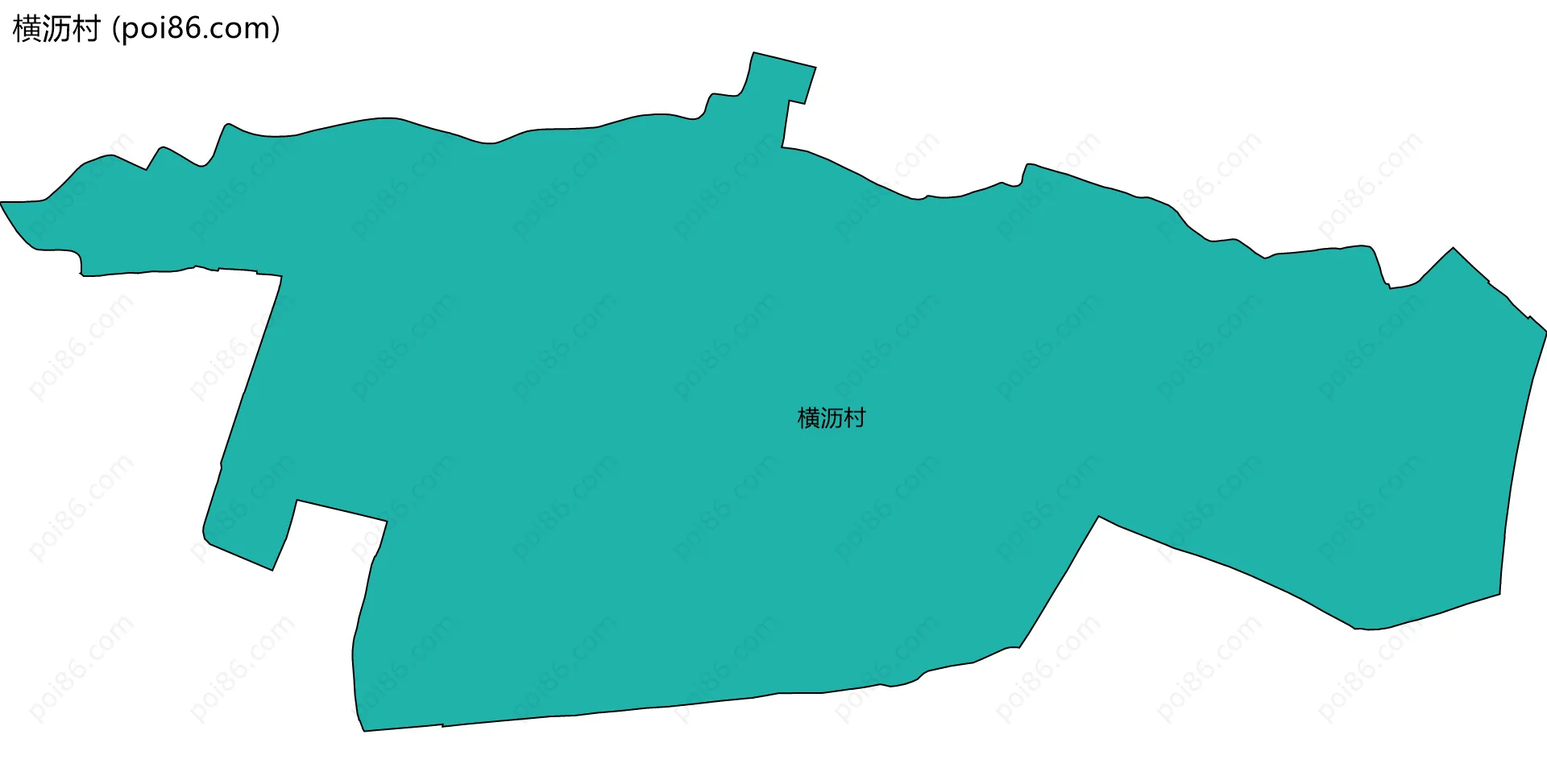 横沥村边界地图
