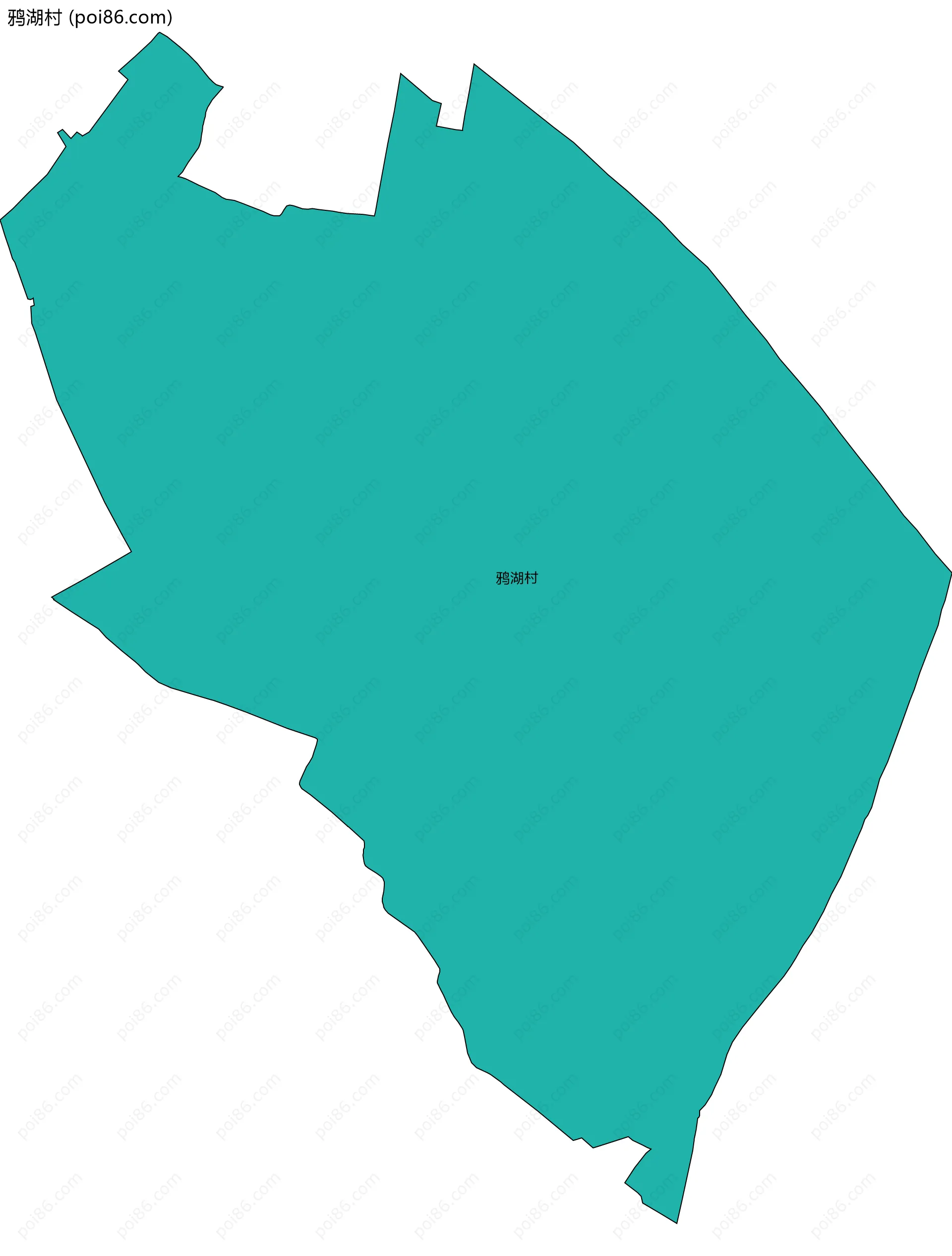 鸦湖村边界地图