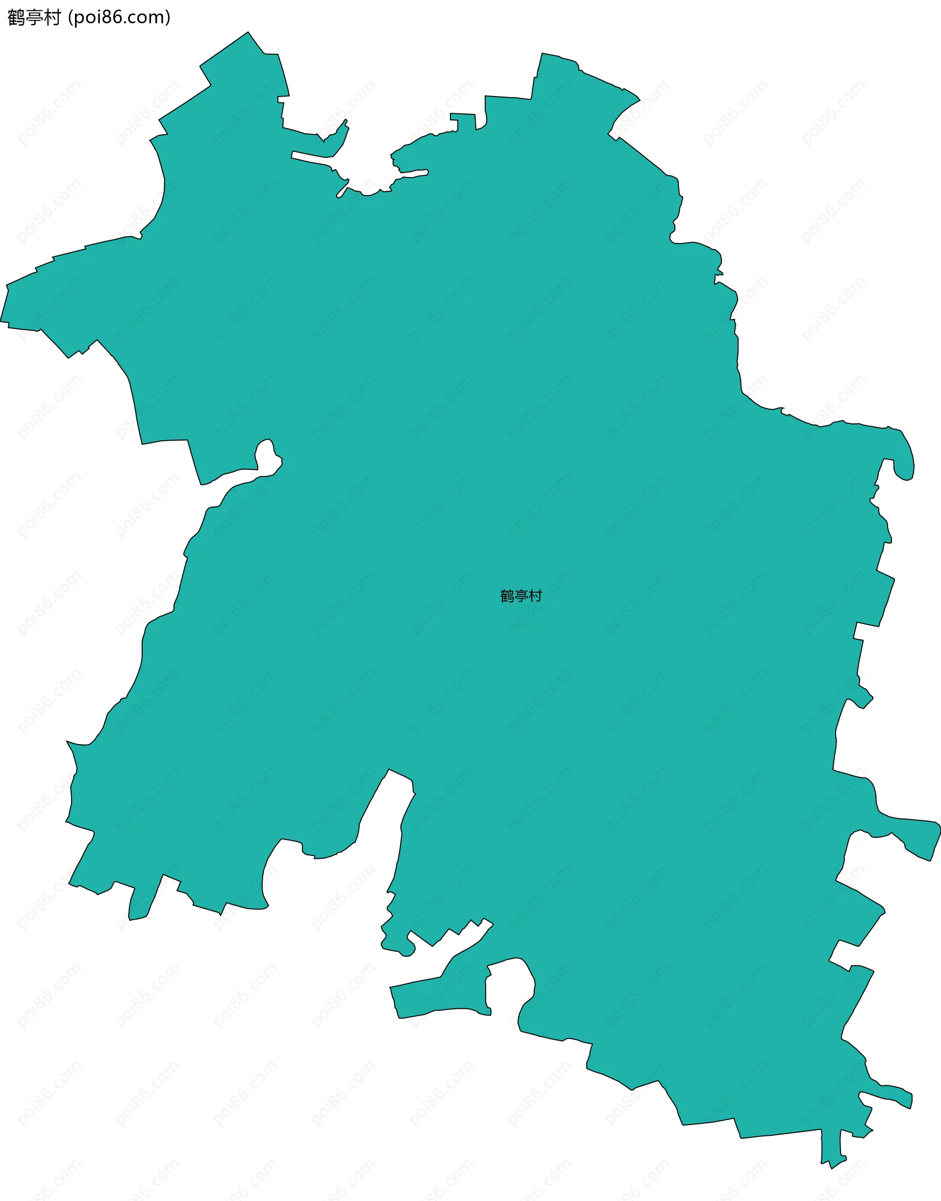 鹤亭村边界地图