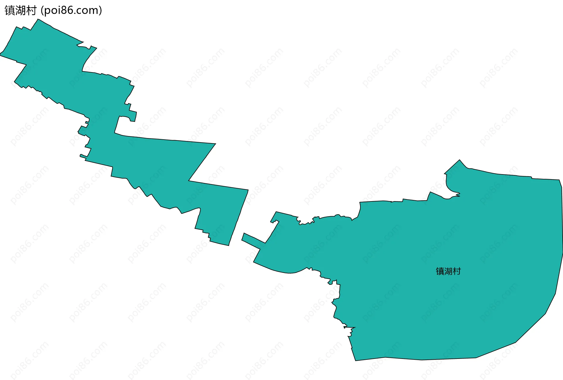 镇湖村边界地图