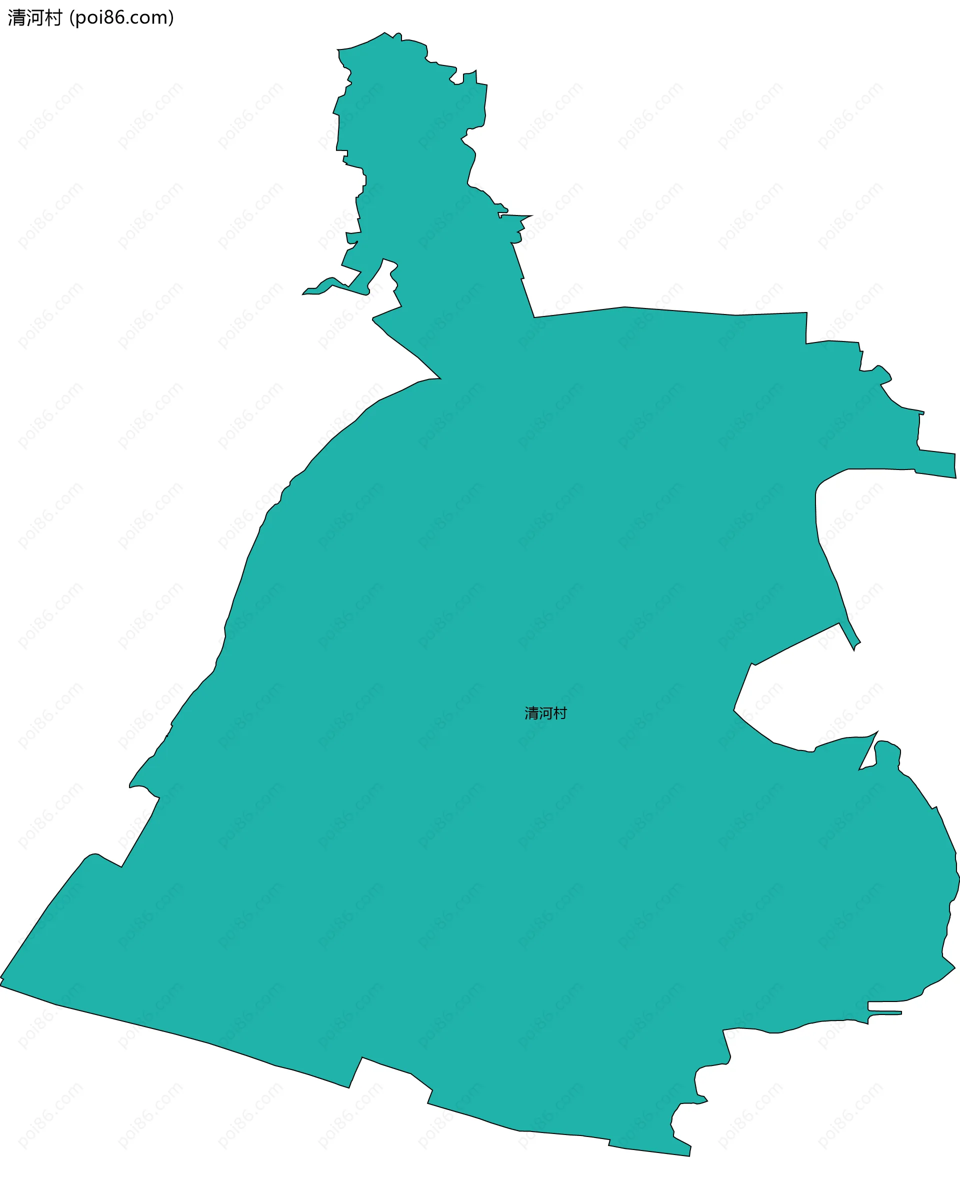 清河村边界地图