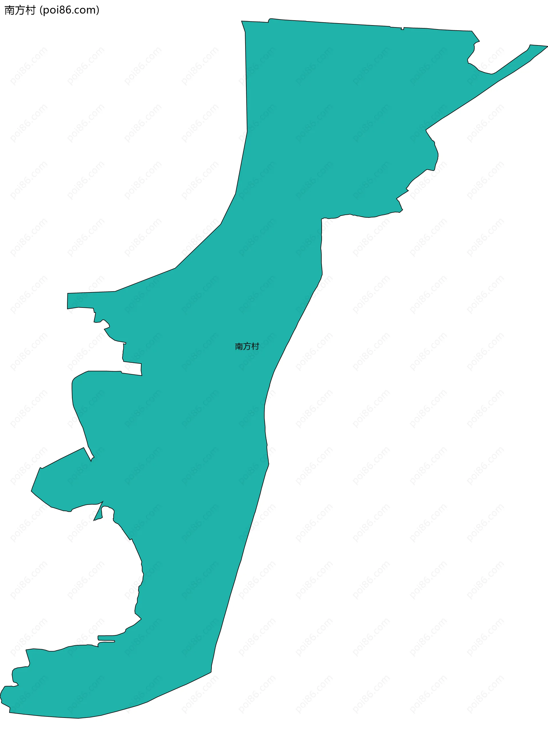 南方村边界地图