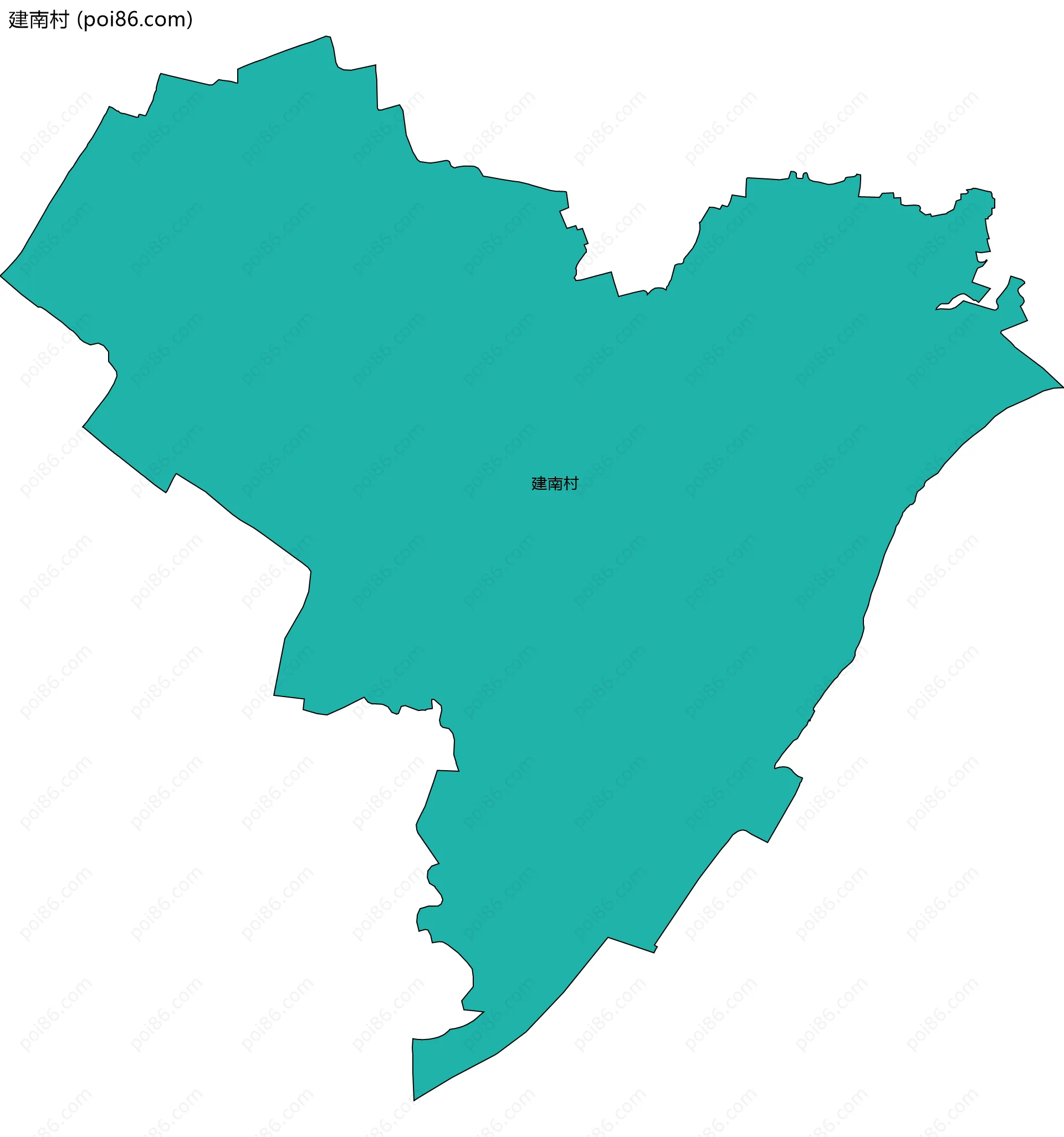 建南村边界地图