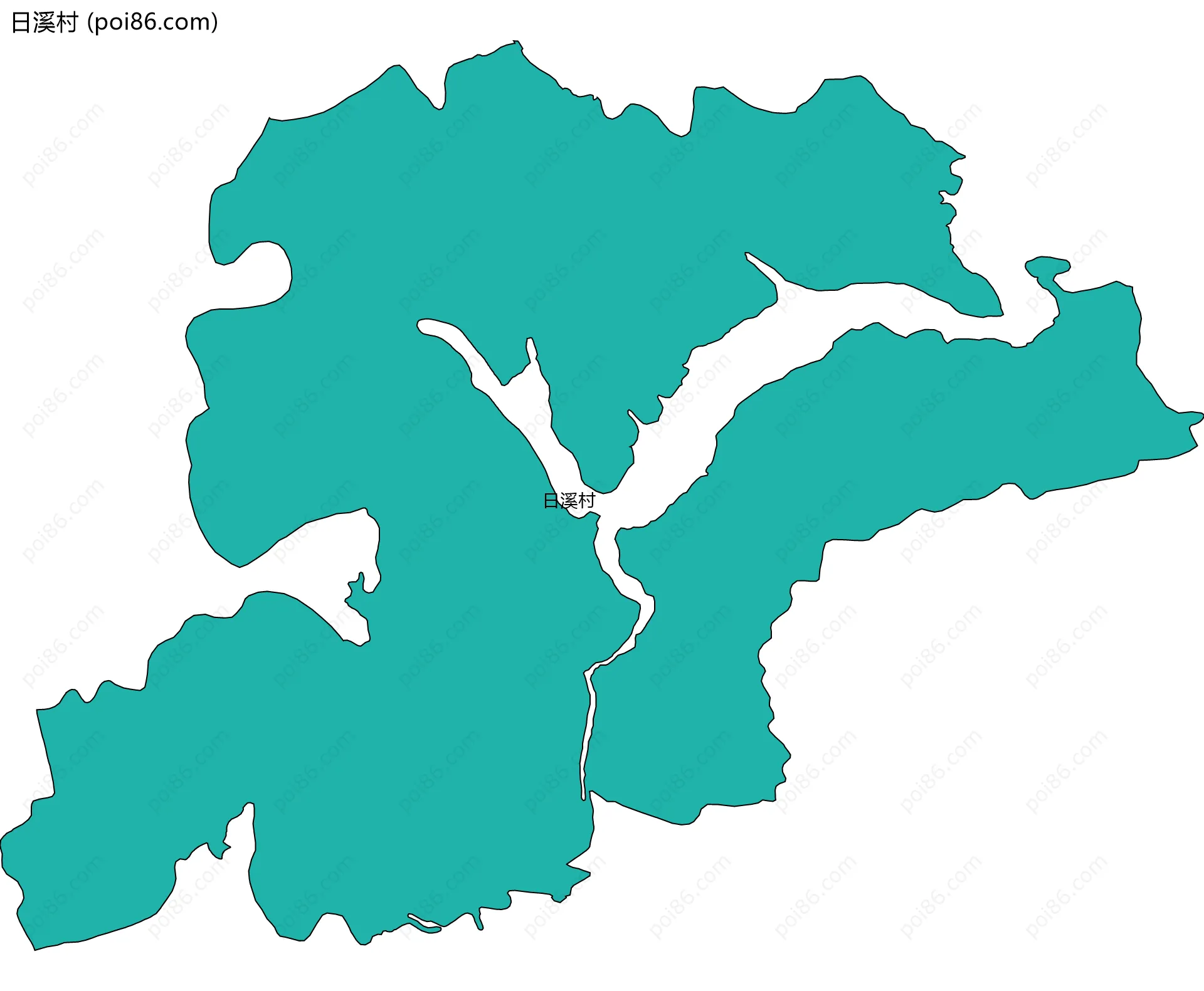 日溪村边界地图