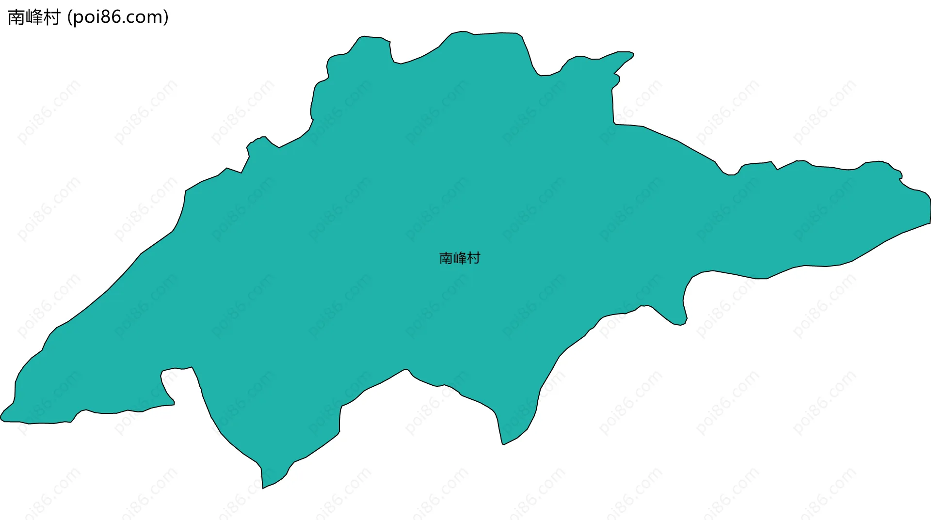 南峰村边界地图