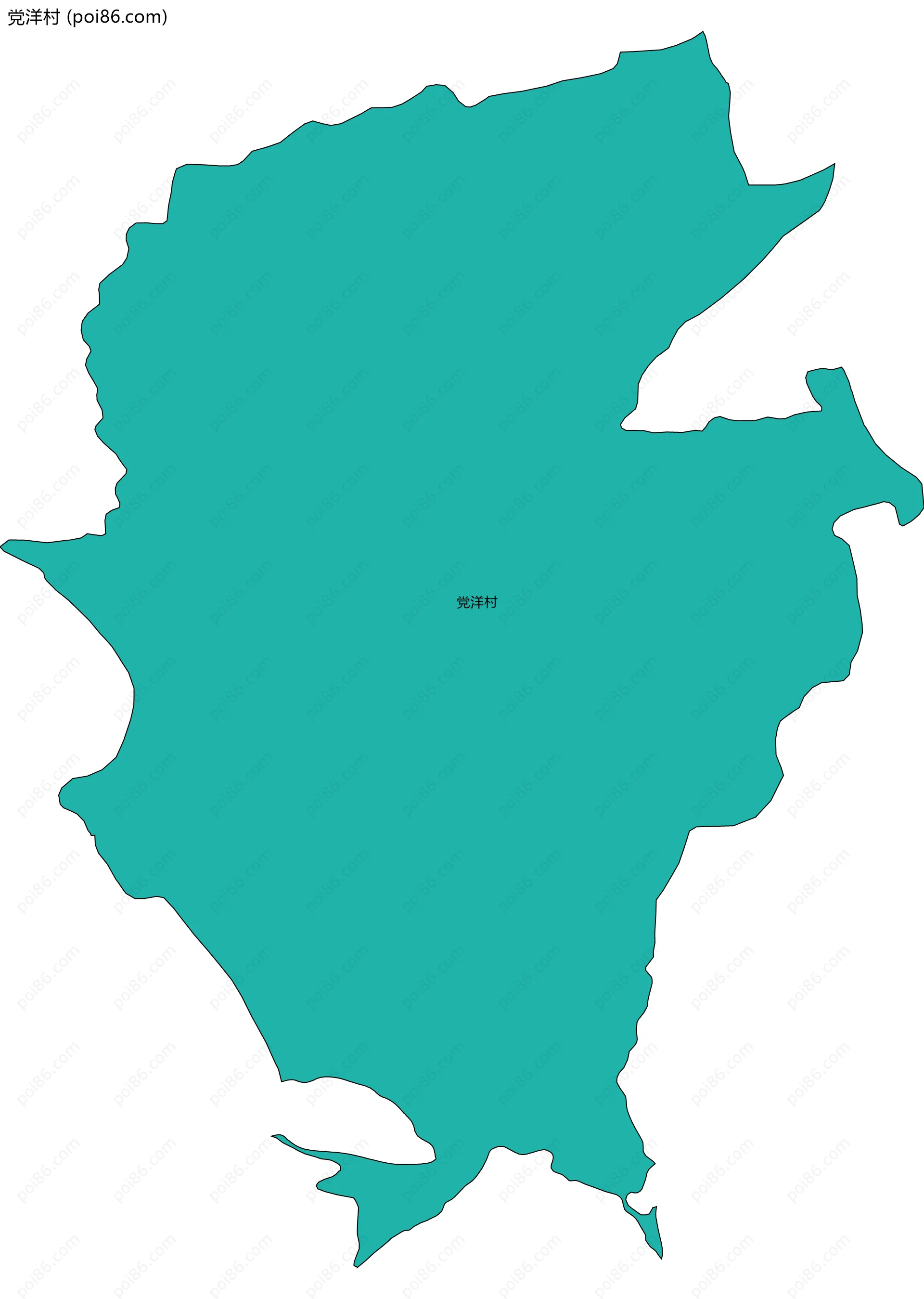 党洋村边界地图