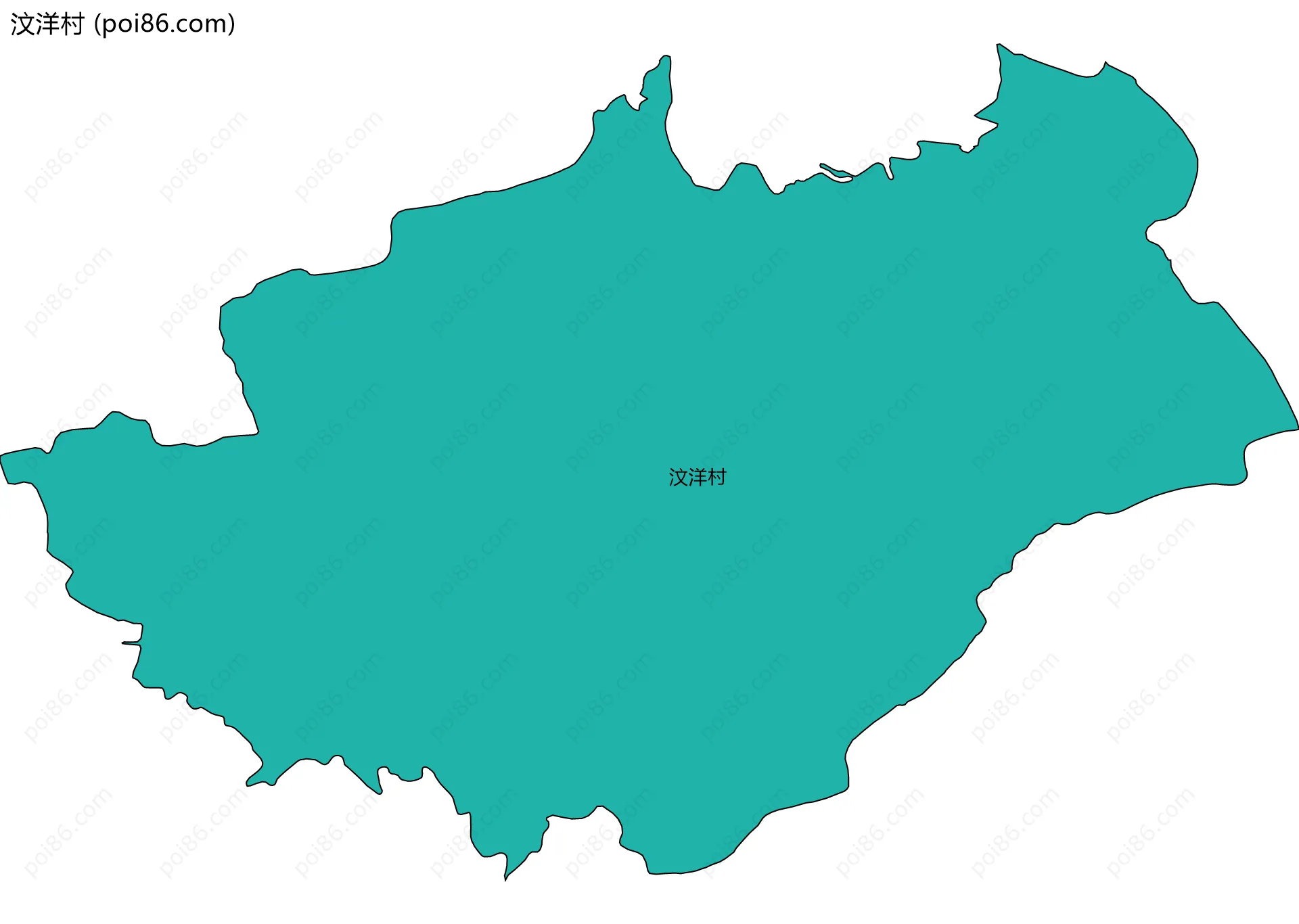 汶洋村边界地图