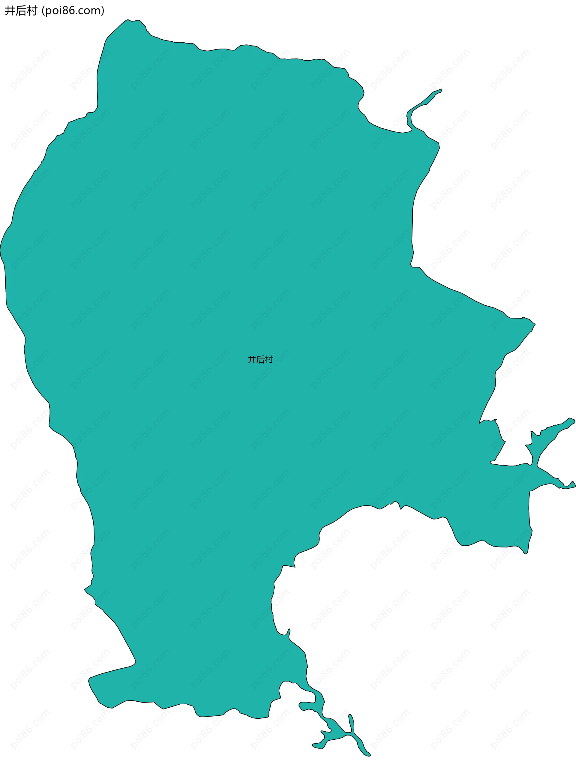 井后村边界地图