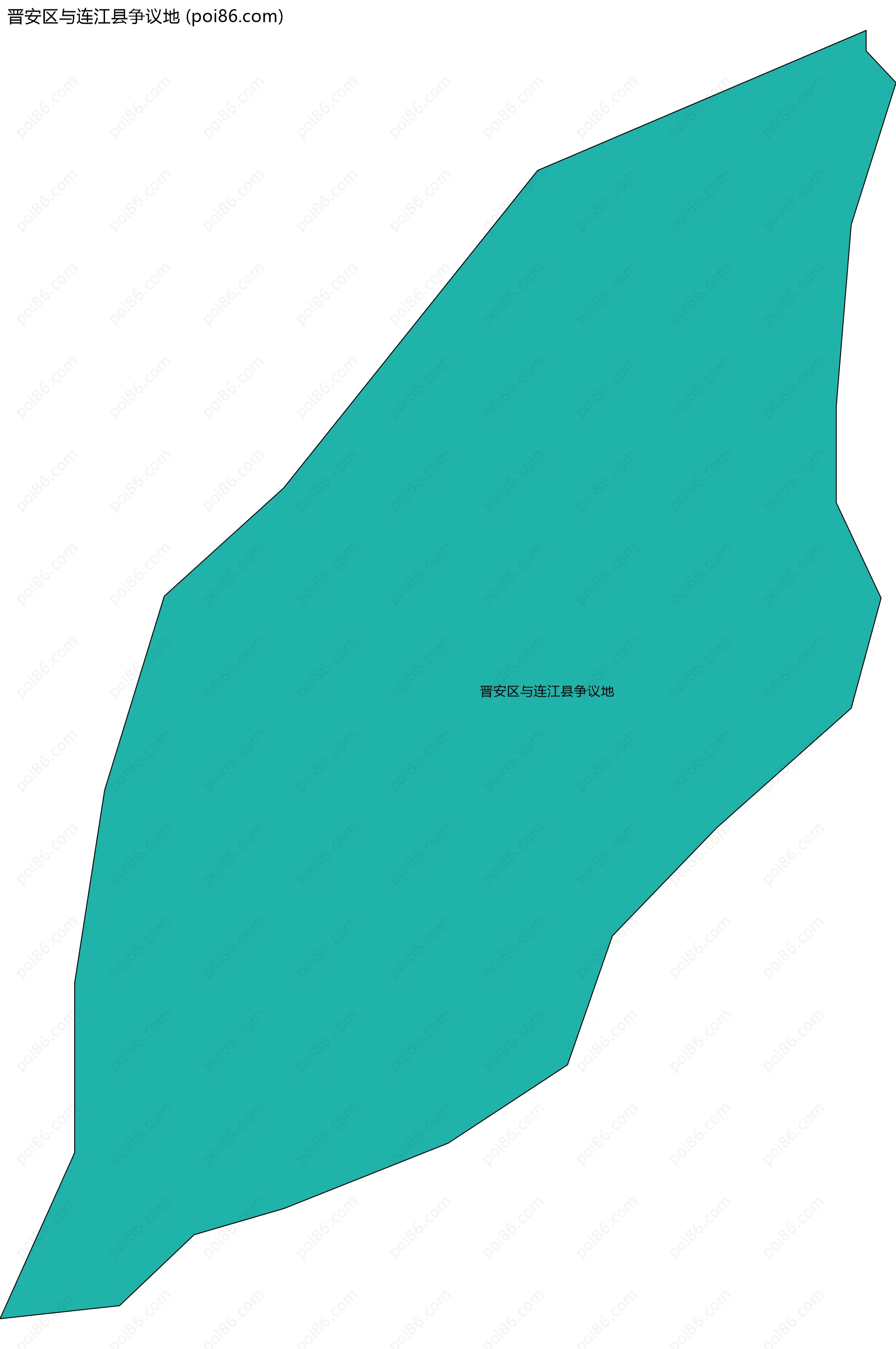 晋安区与连江县争议地边界地图