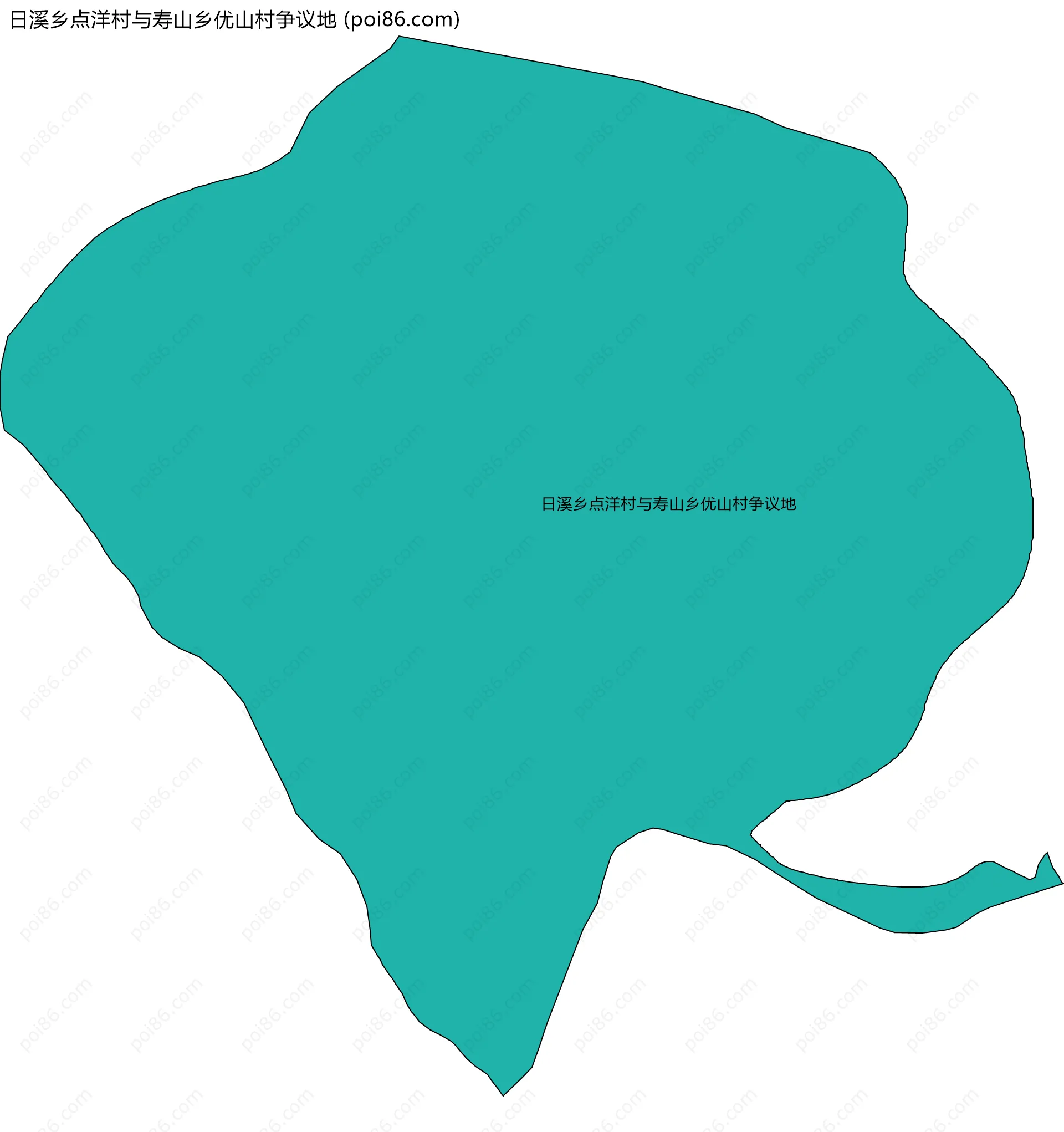 日溪乡点洋村与寿山乡优山村争议地边界地图