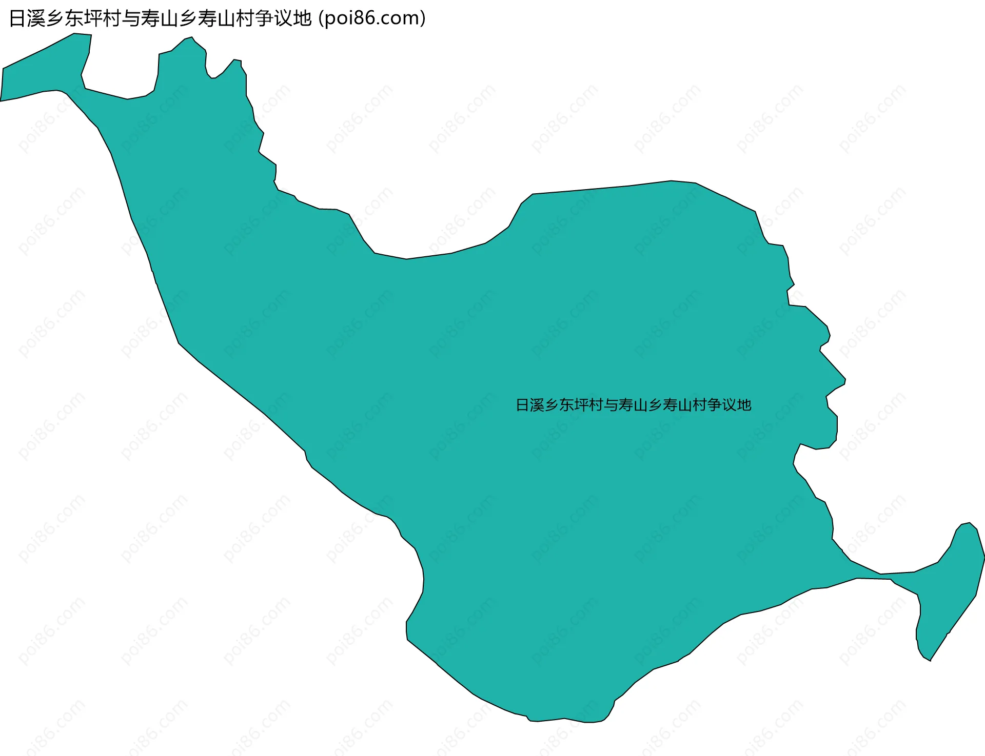 日溪乡东坪村与寿山乡寿山村争议地边界地图