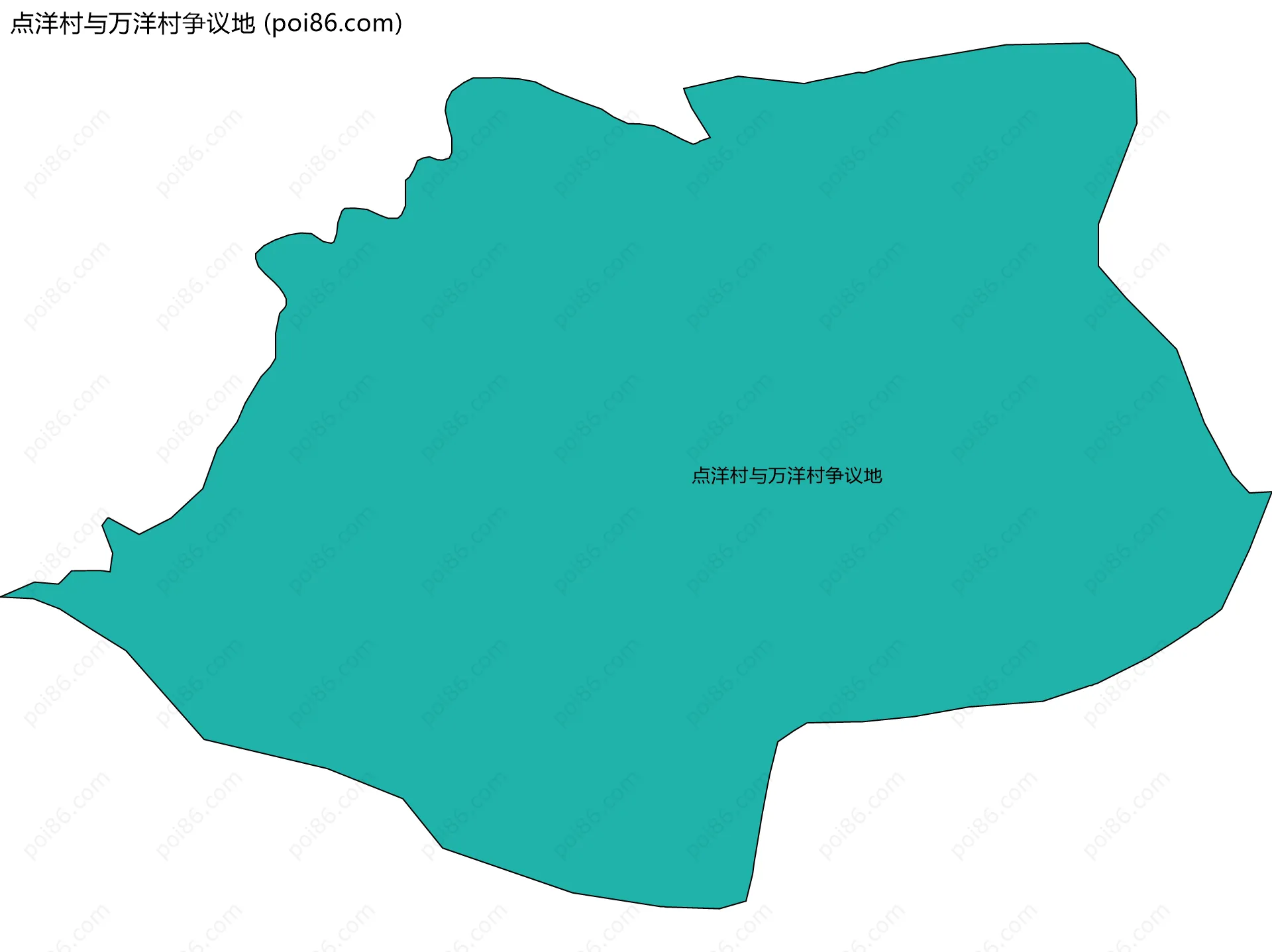 点洋村与万洋村争议地边界地图