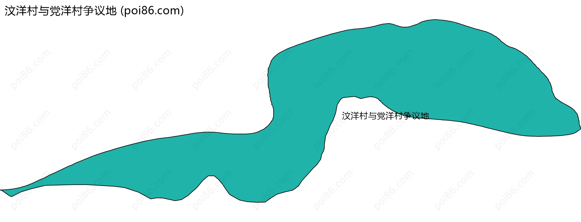 汶洋村与党洋村争议地边界地图
