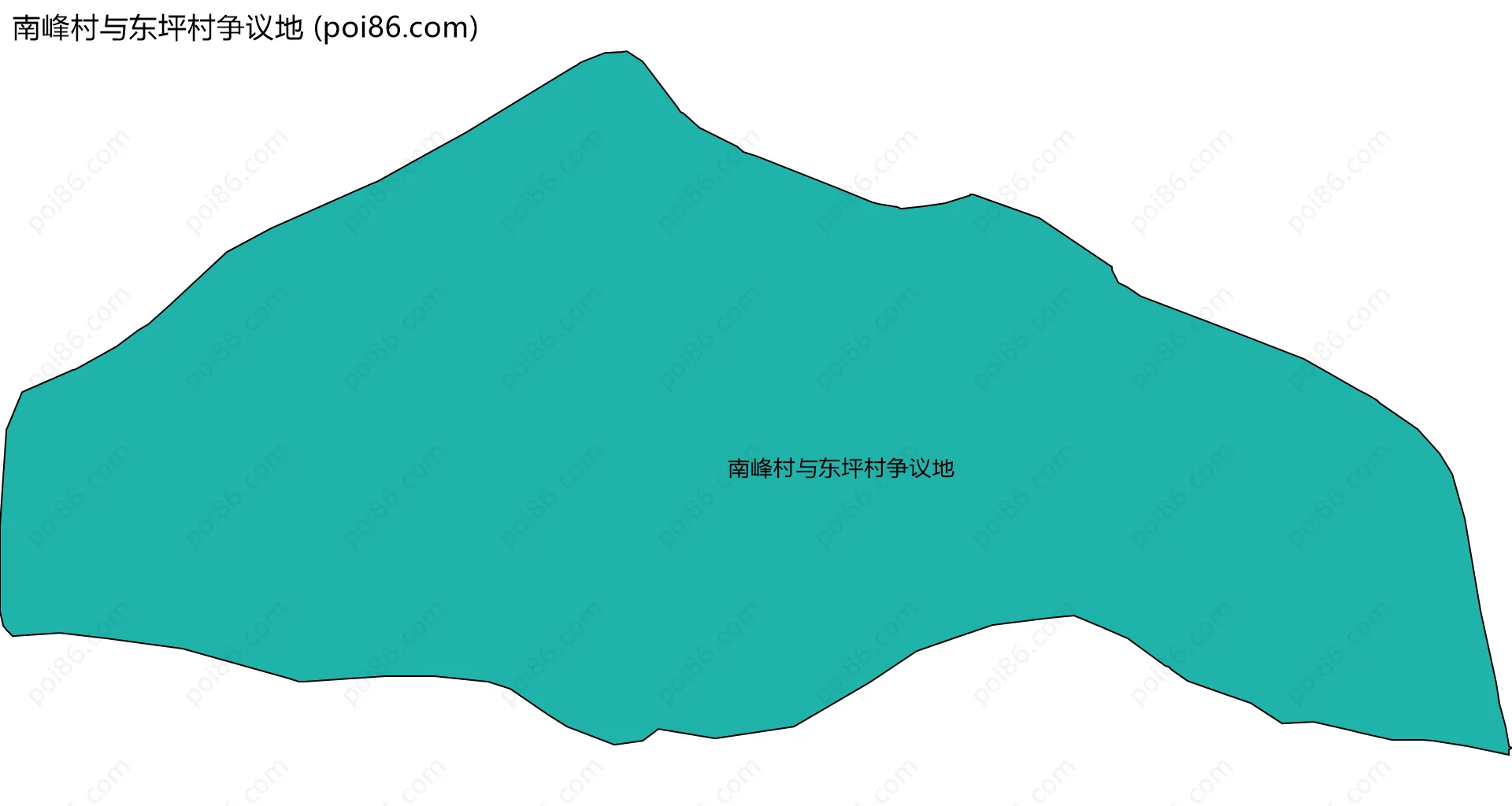 南峰村与东坪村争议地边界地图