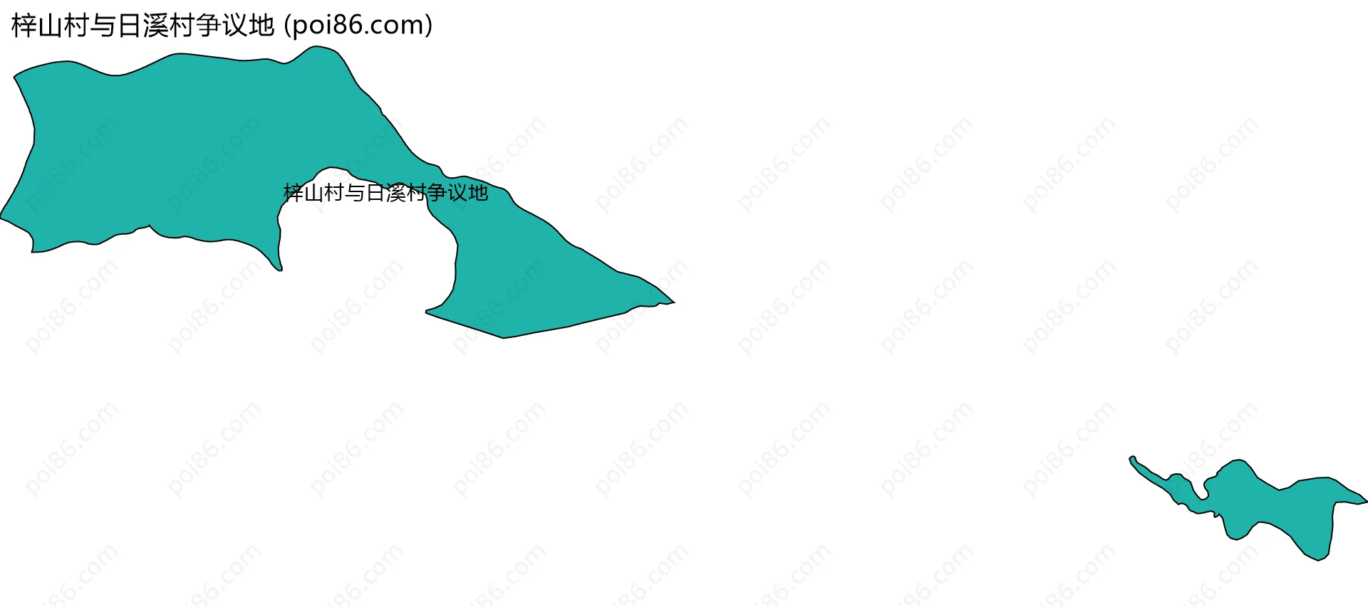 梓山村与日溪村争议地边界地图