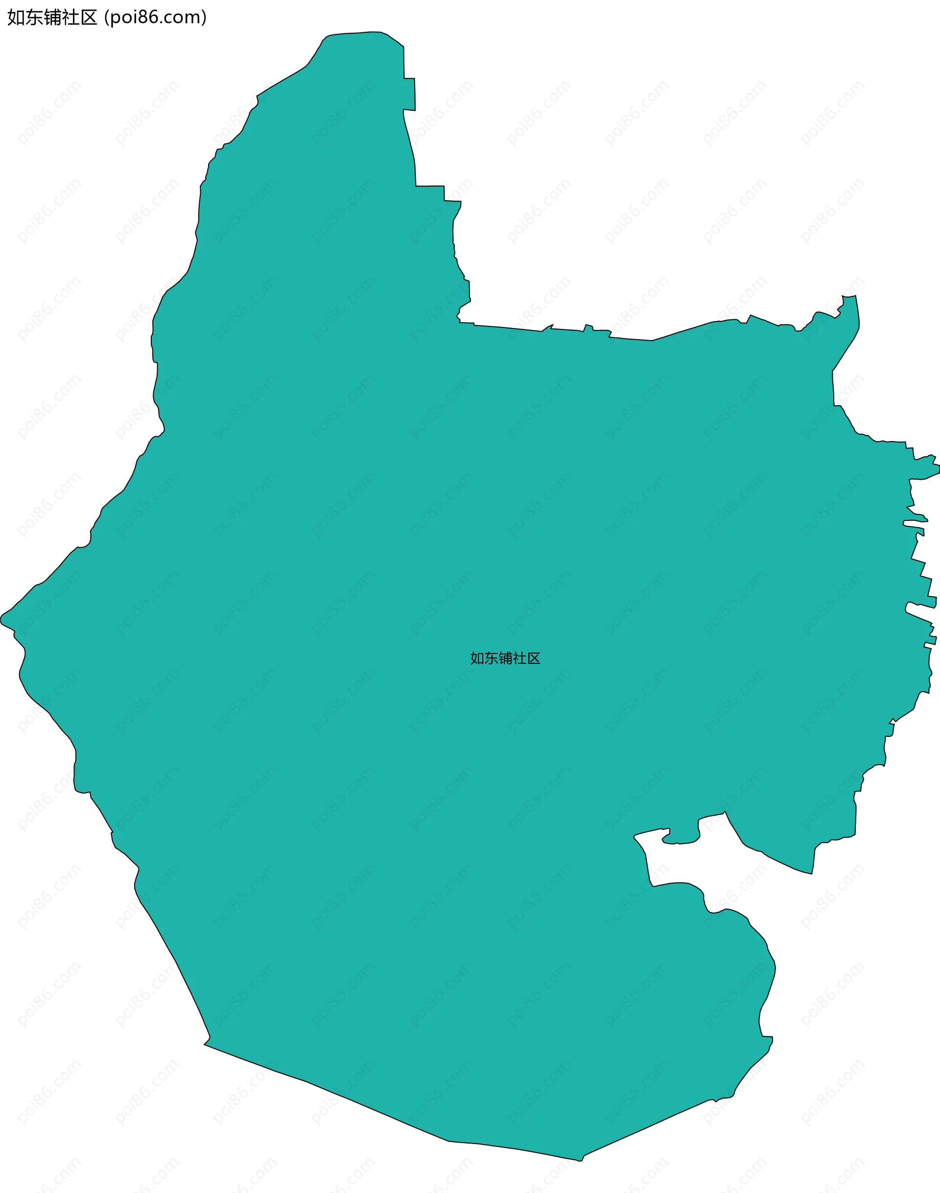 如东铺社区边界地图