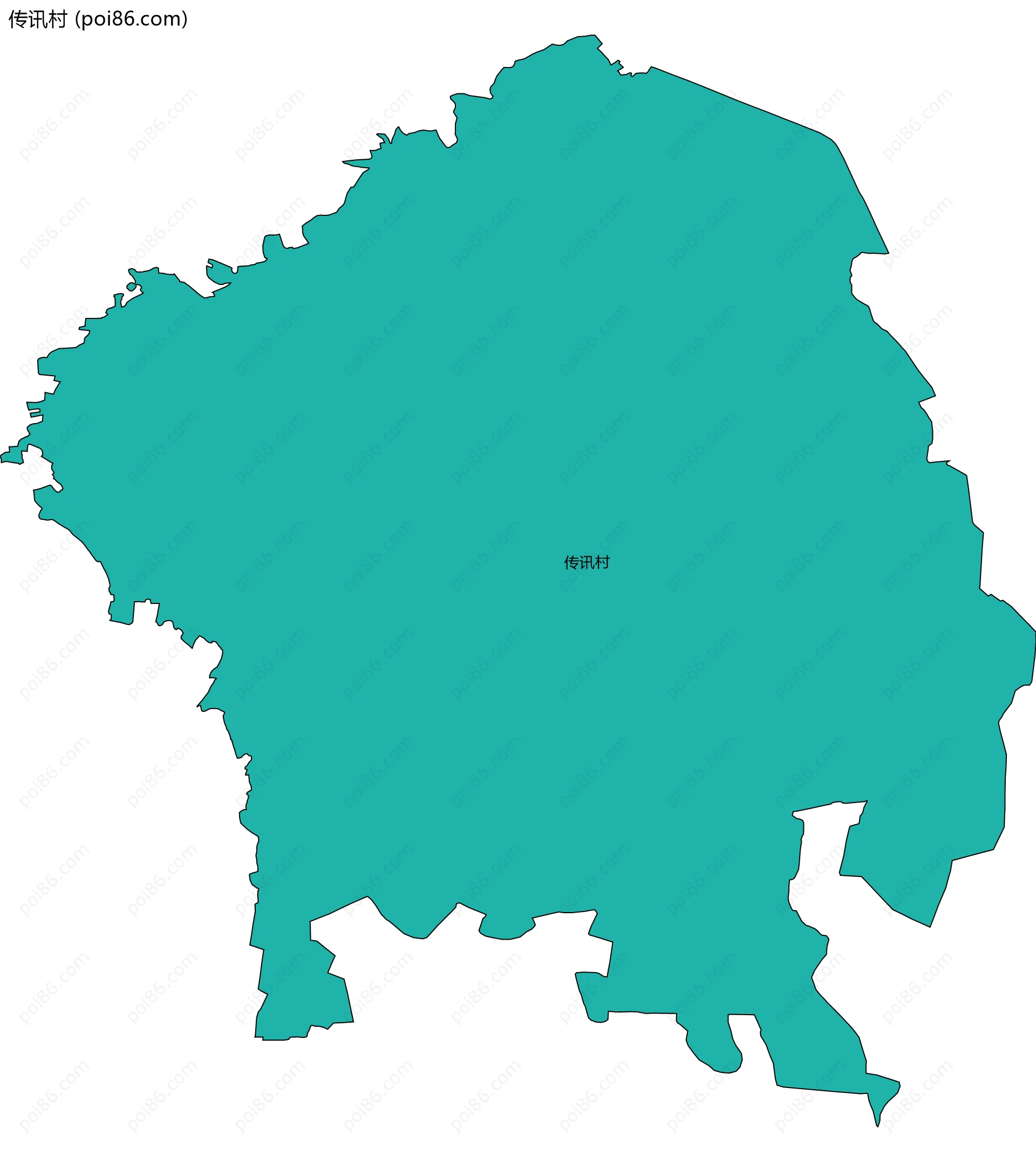 传讯村边界地图