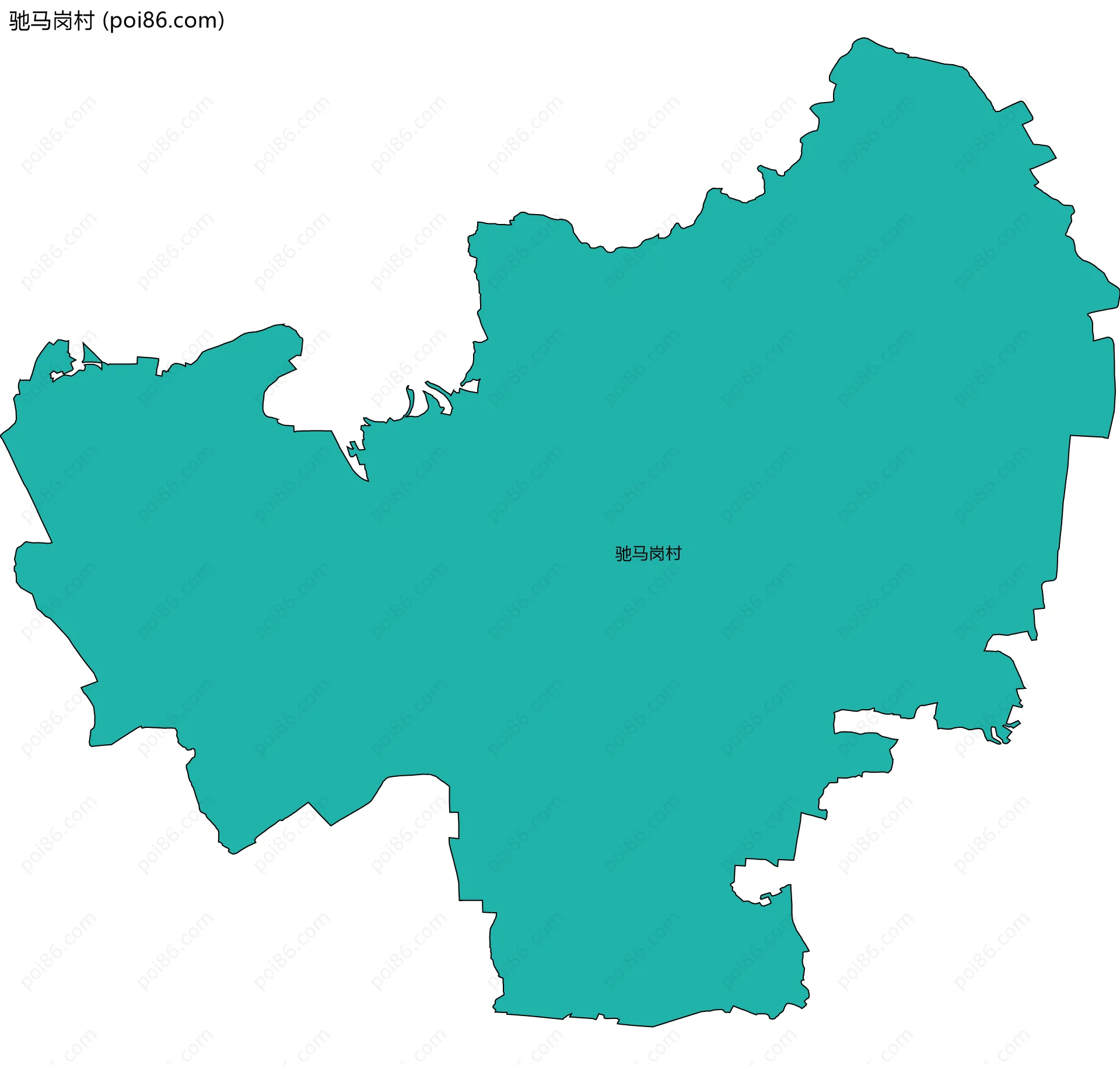 驰马岗村边界地图