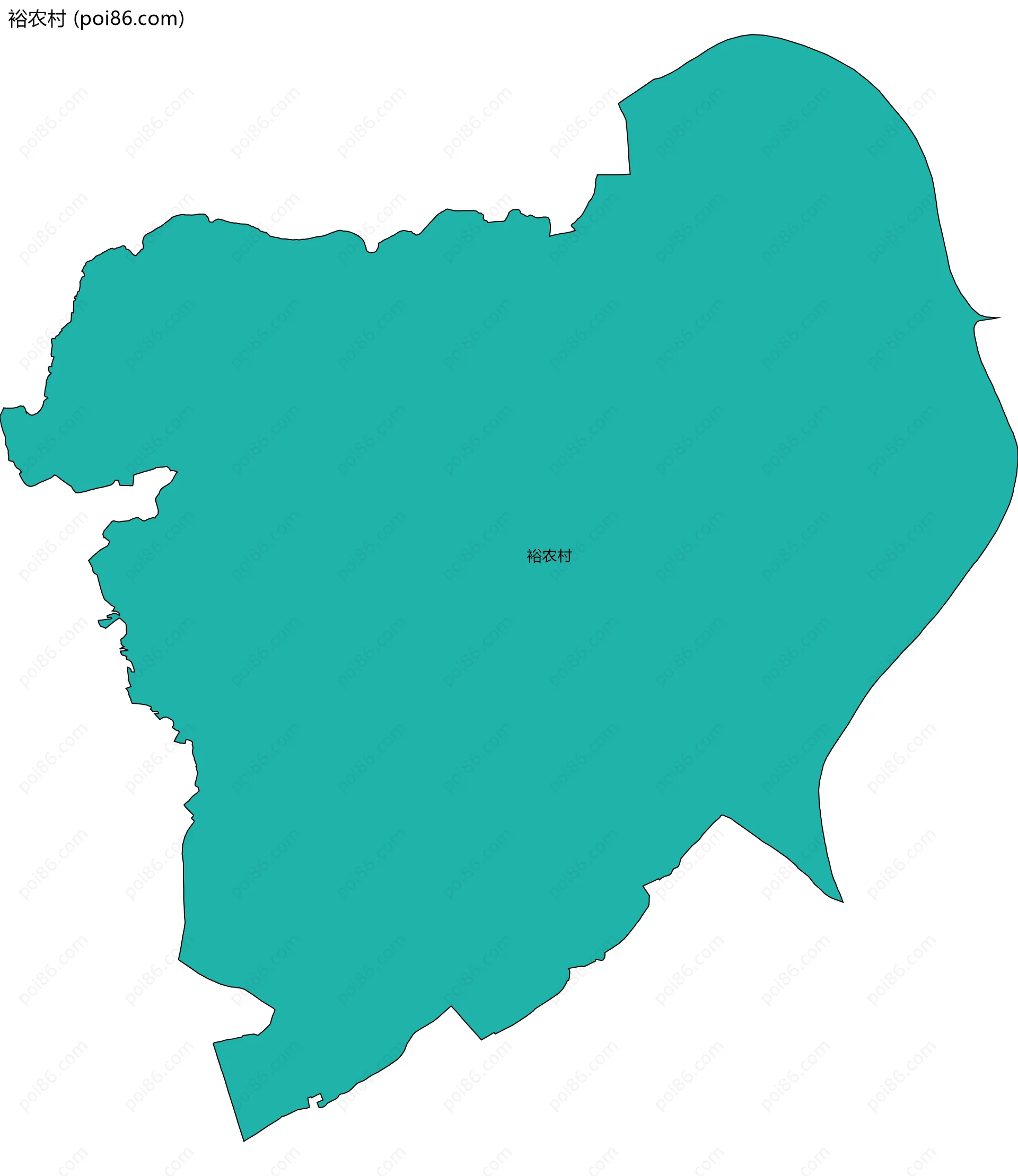 裕农村边界地图