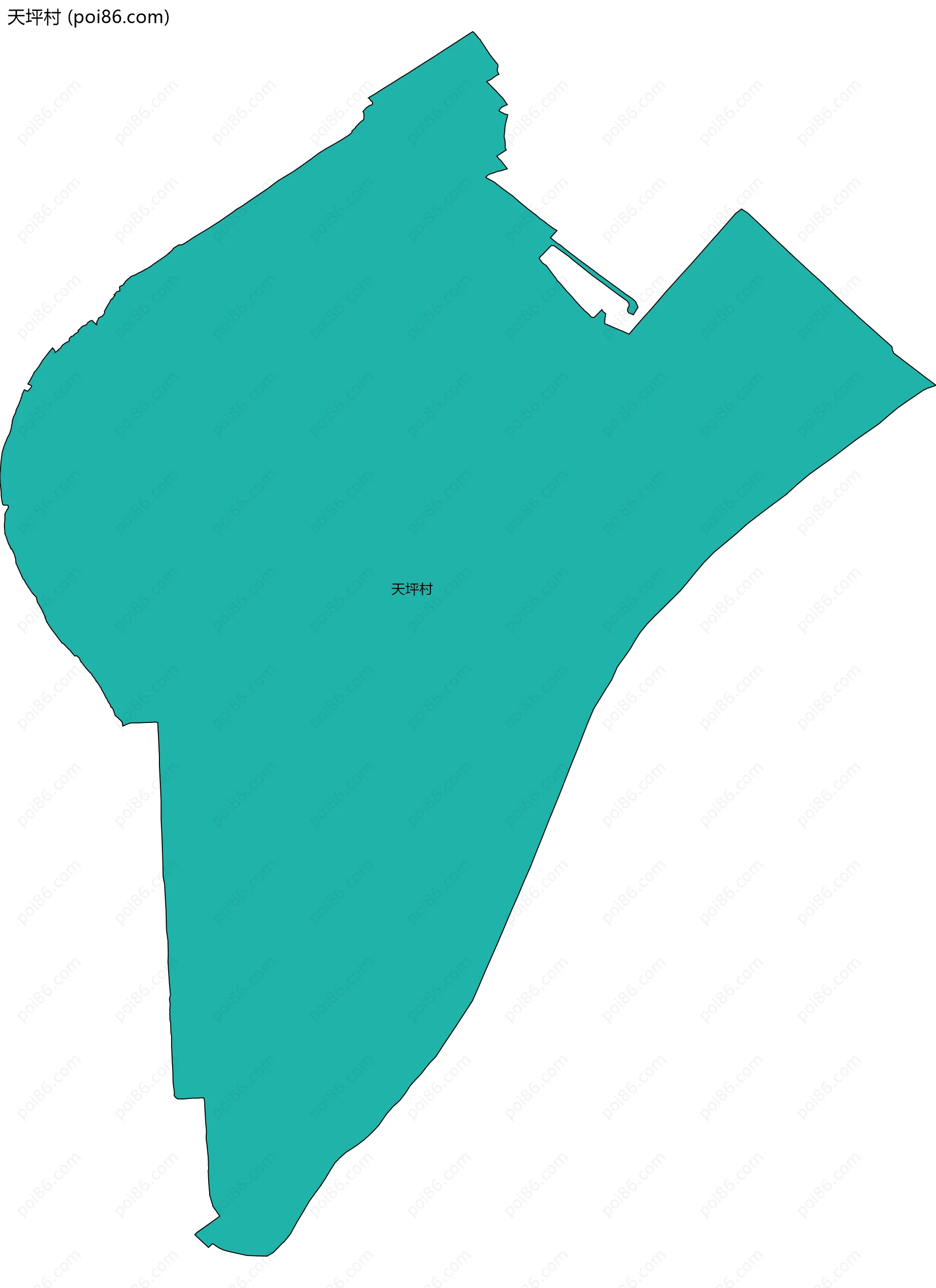 天坪村边界地图