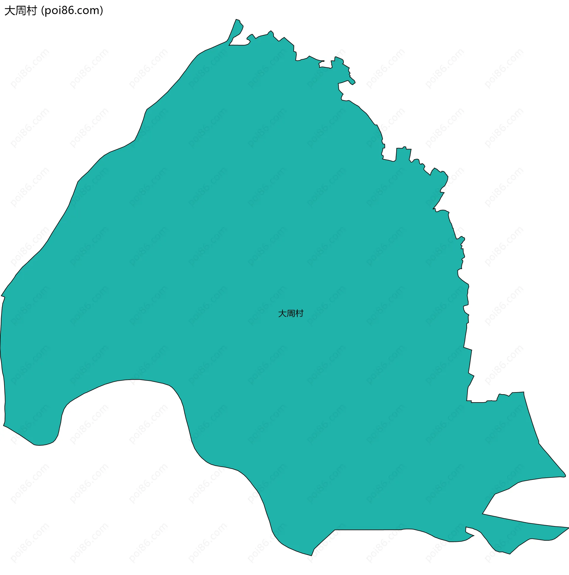 大周村边界地图