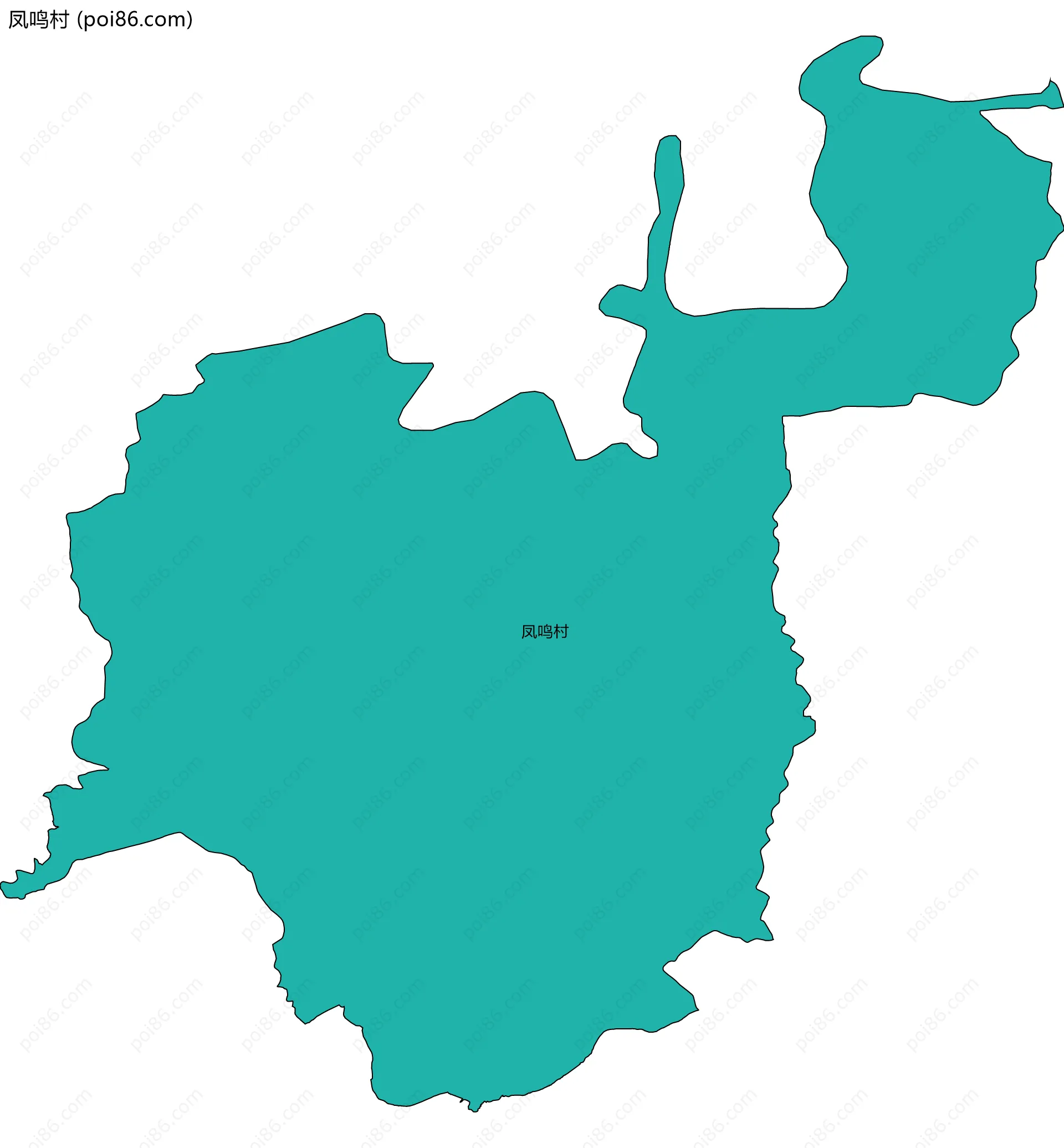 凤鸣村边界地图