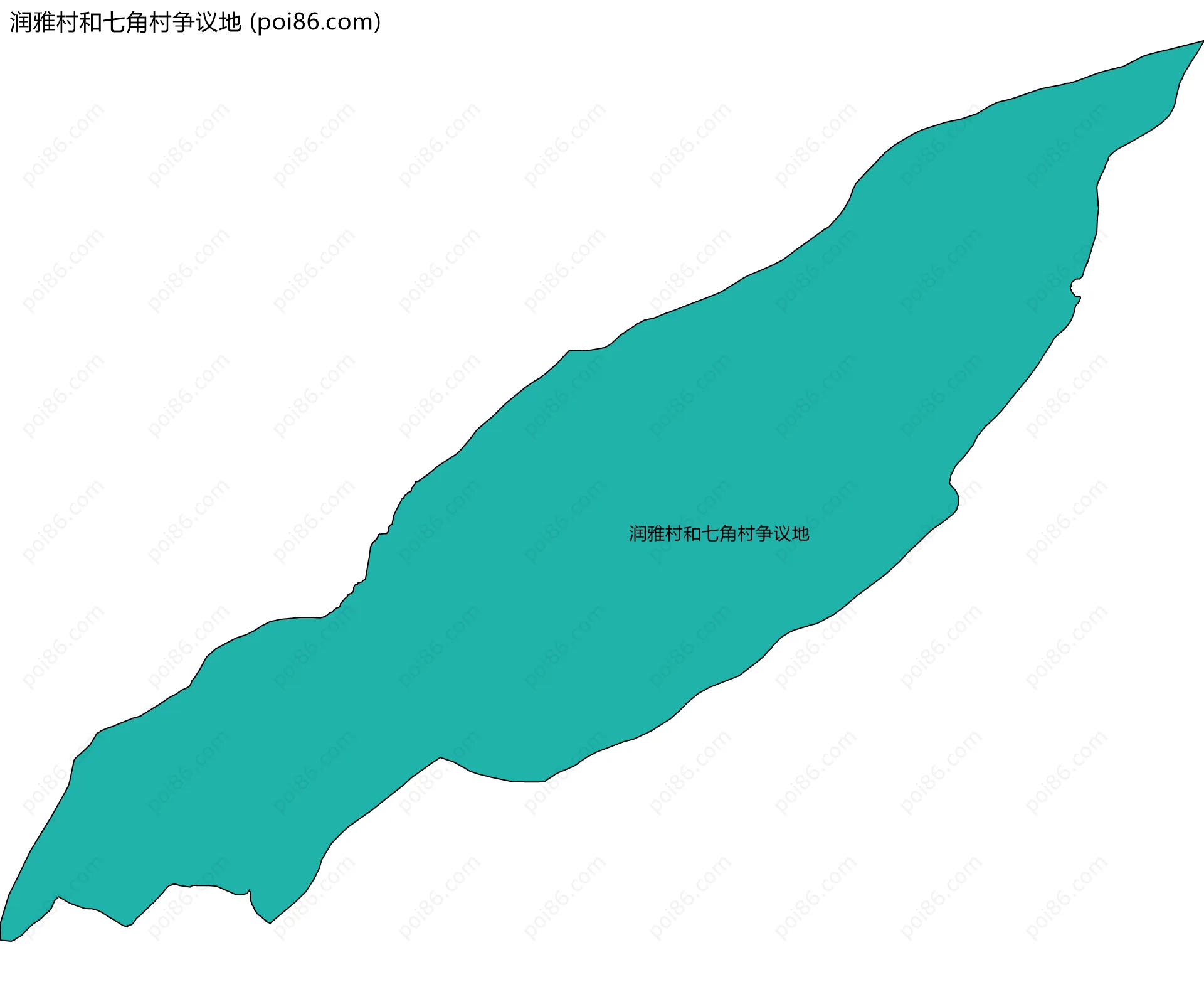 润雅村和七角村争议地边界地图