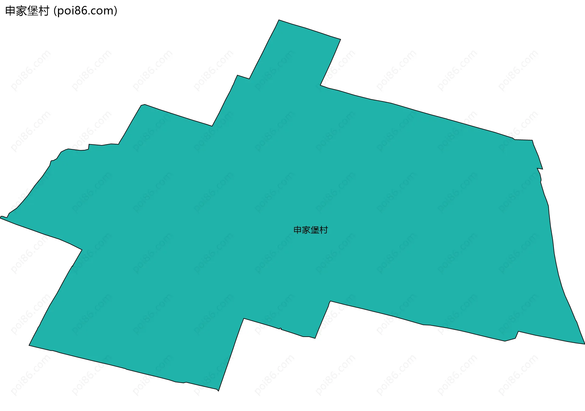 申家堡村边界地图