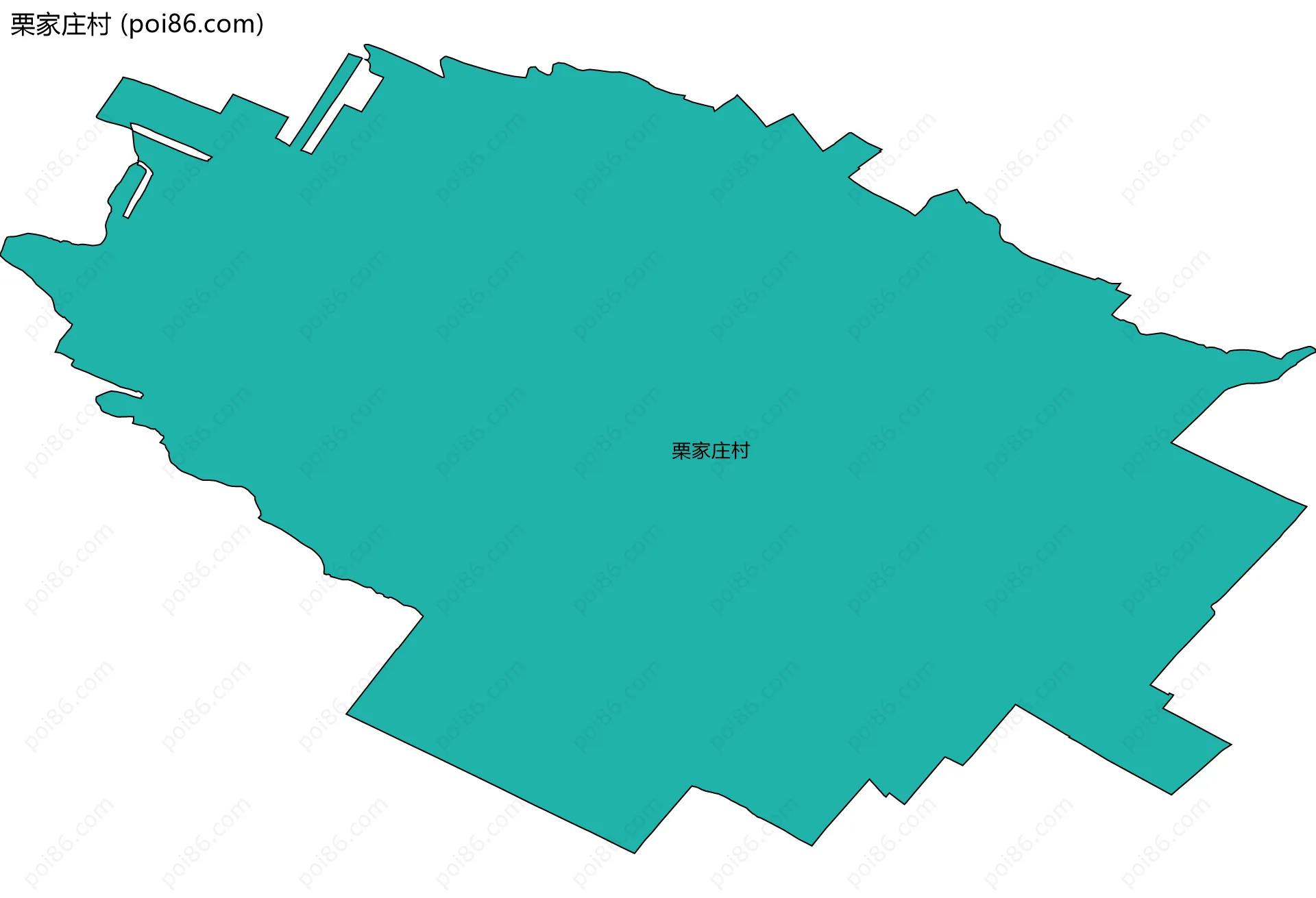 栗家庄村边界地图